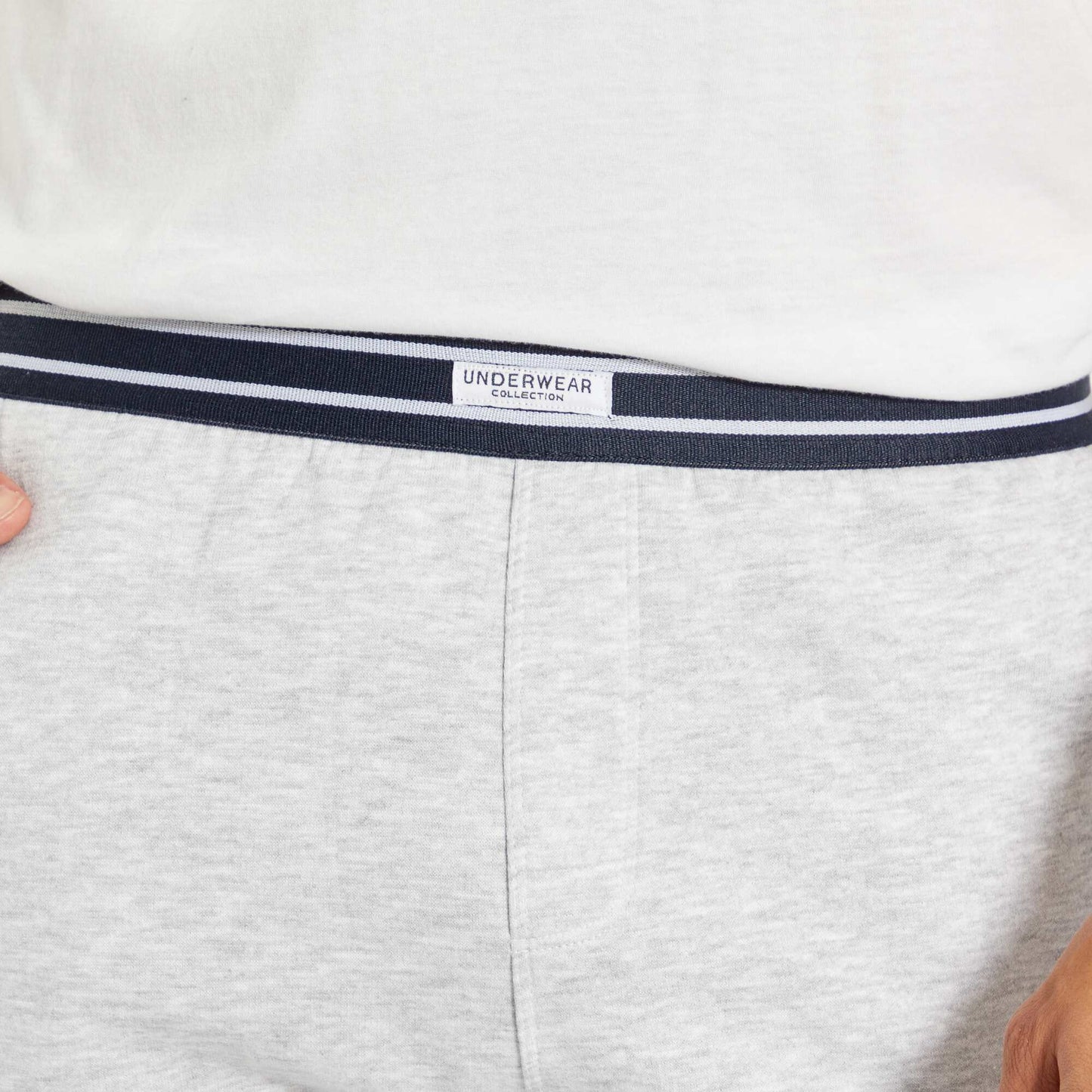 Pantalon en molleton avec ceinture Gris