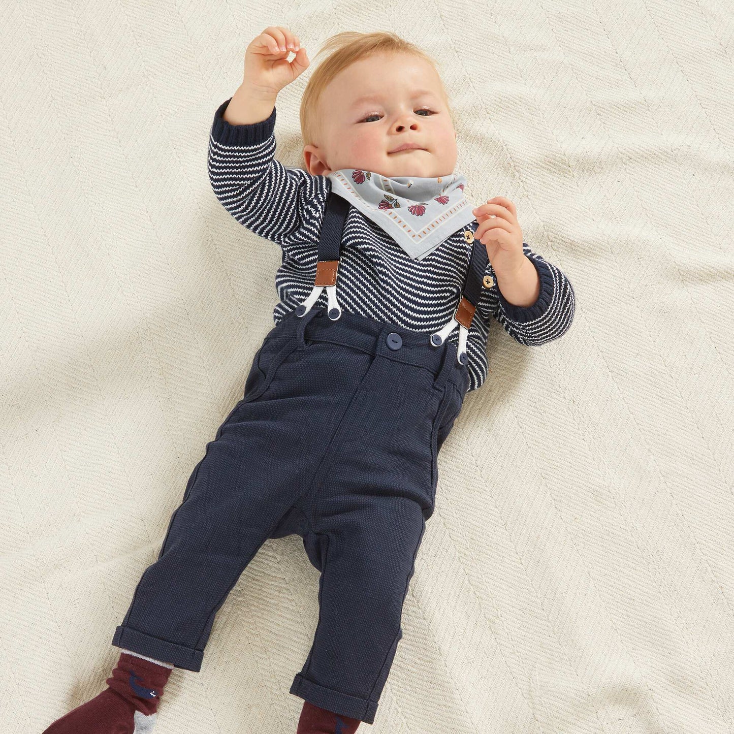 Pull ray col rond Marine