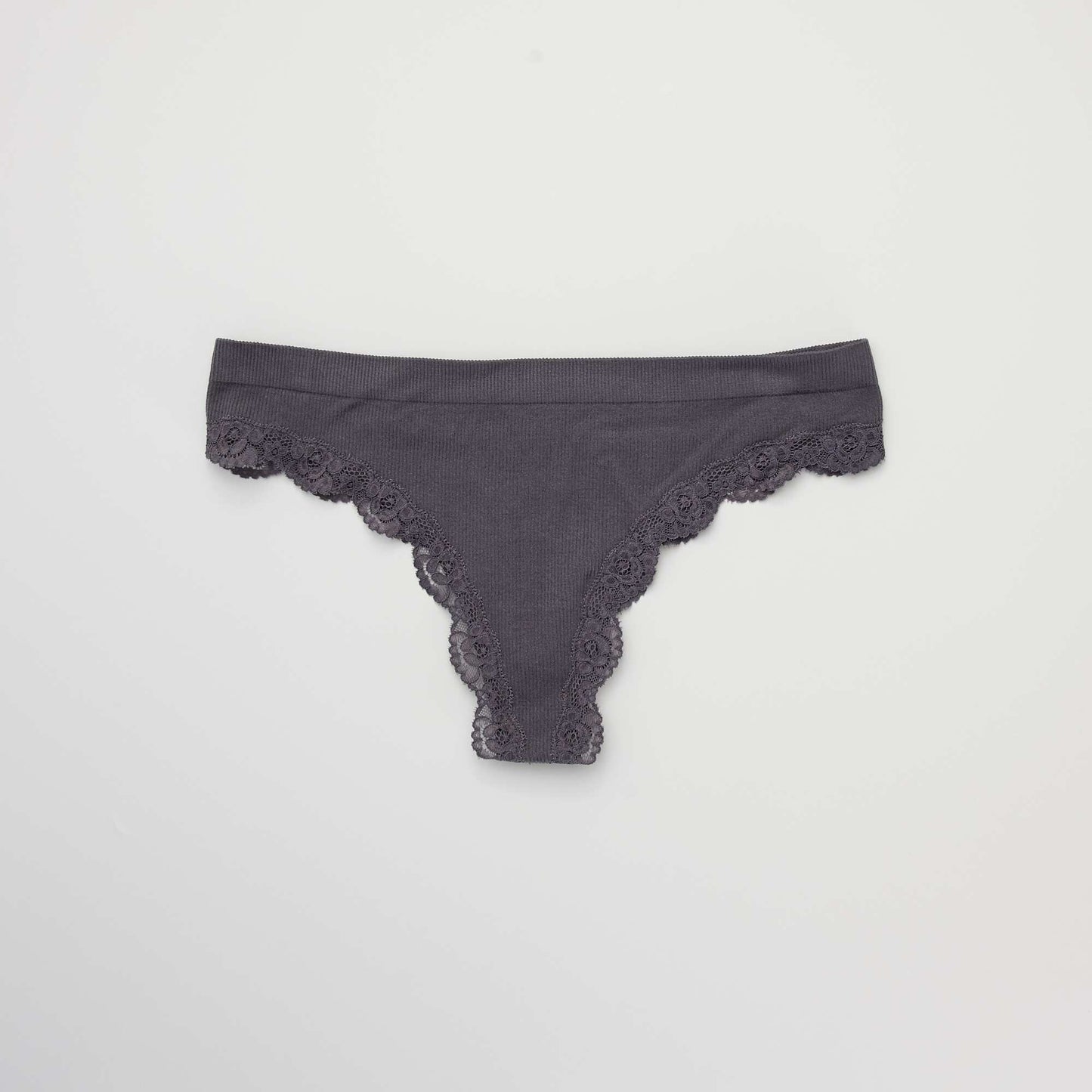 Lot 2 tangas sans coutures cru/gris fonc