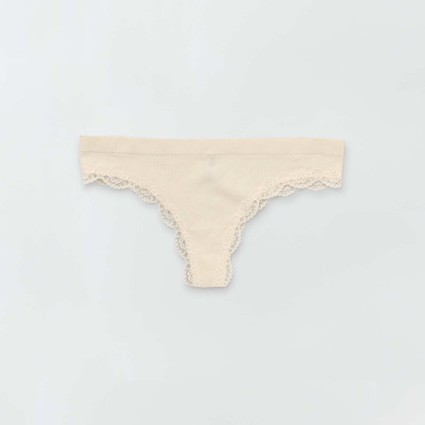Lot 2 tangas sans coutures cru/gris fonc
