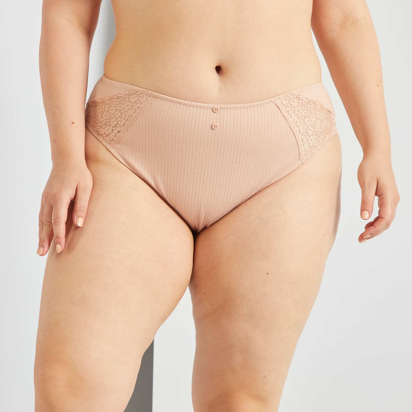 Culotte c tes et dentelle Rose