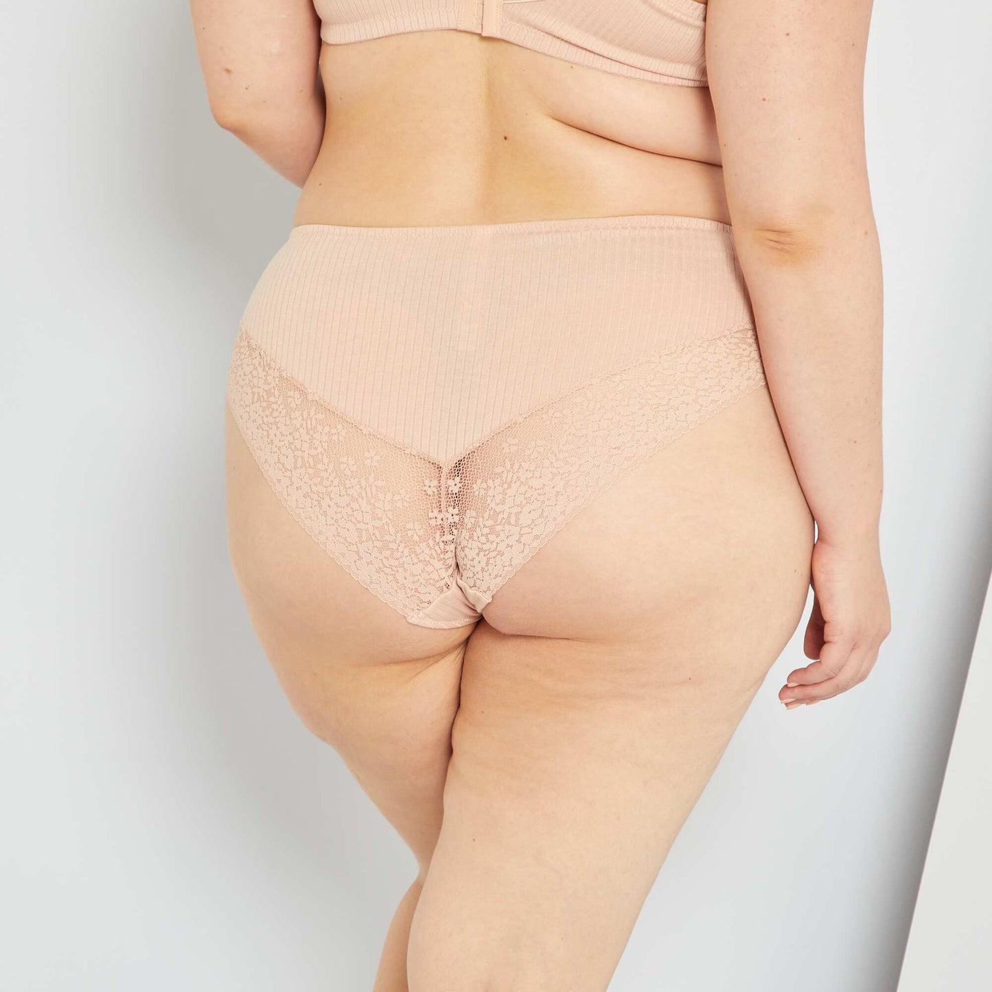 Culotte c tes et dentelle Rose