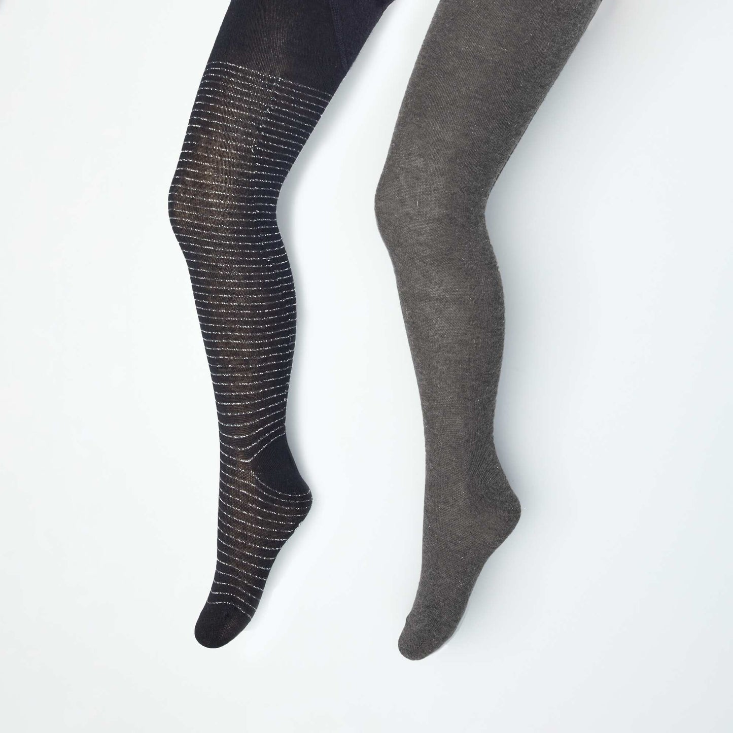 Collants motifs fantaisie - Lot de 2 Noir/gris
