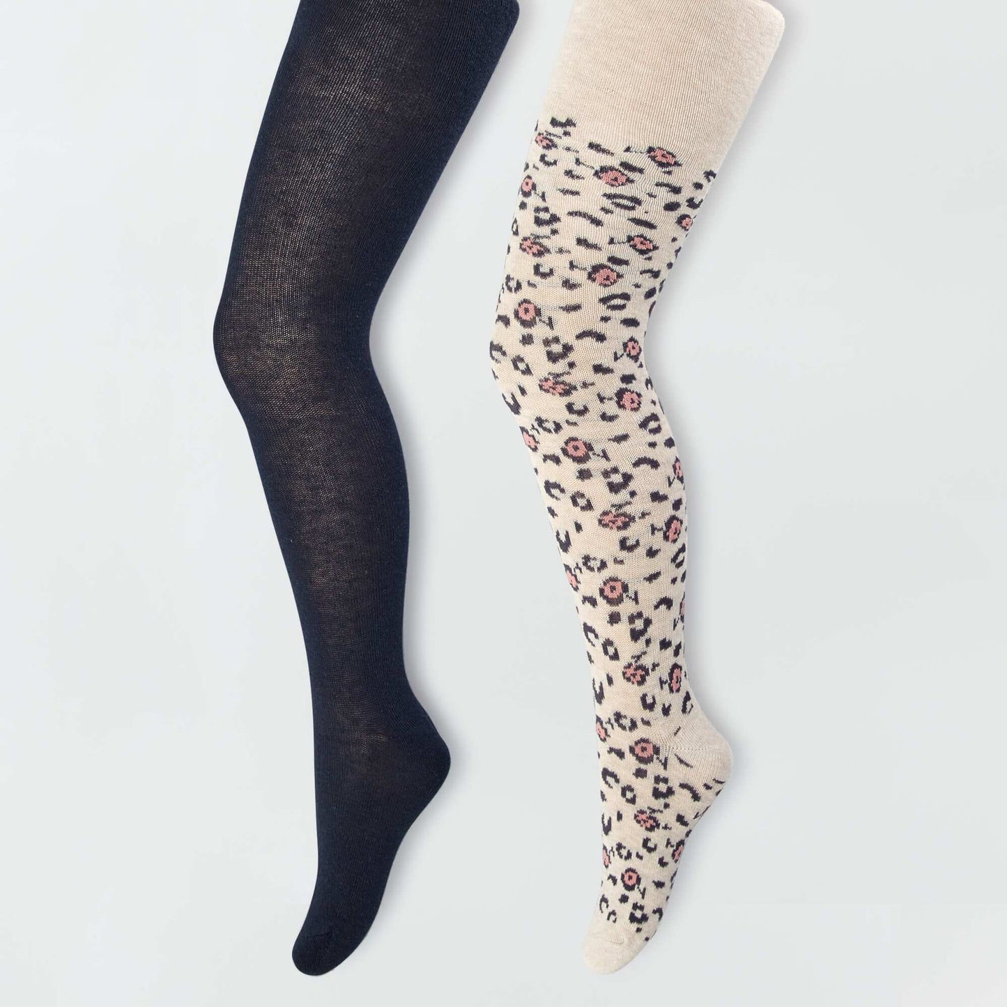 Collants motifs fantaisie - Lot de 2 Beige/noir