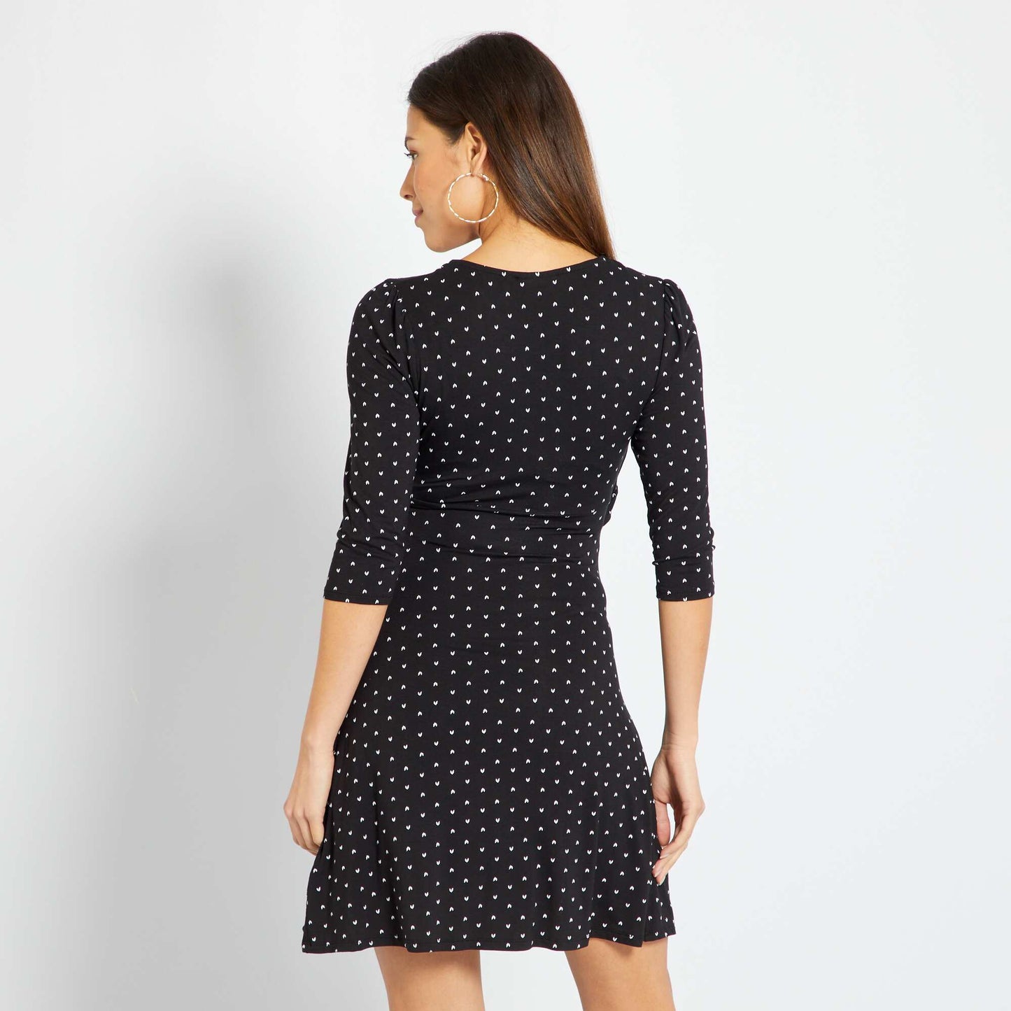 Robe grossesse cache-coeur Noir