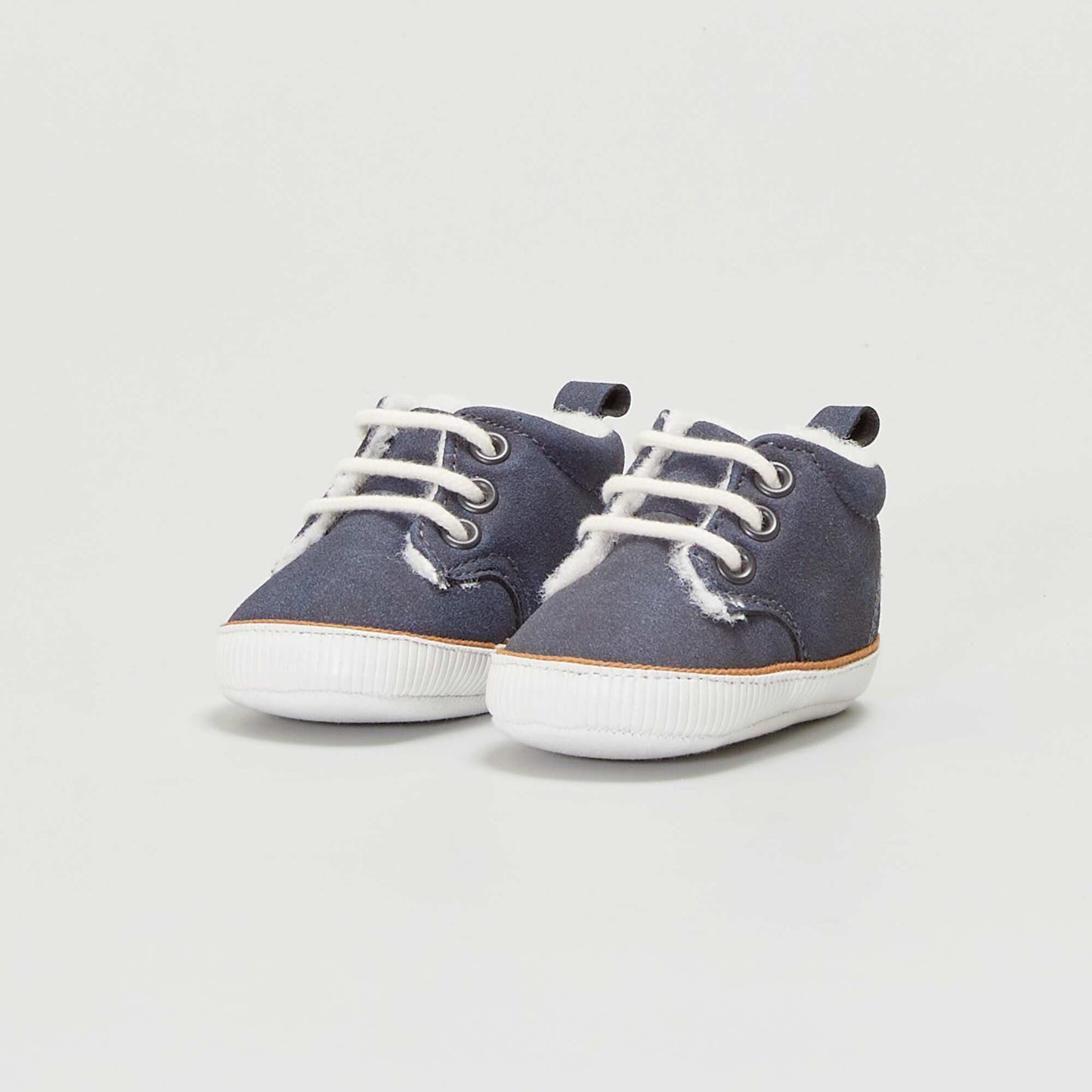Baskets montantes fourr es bleu marine