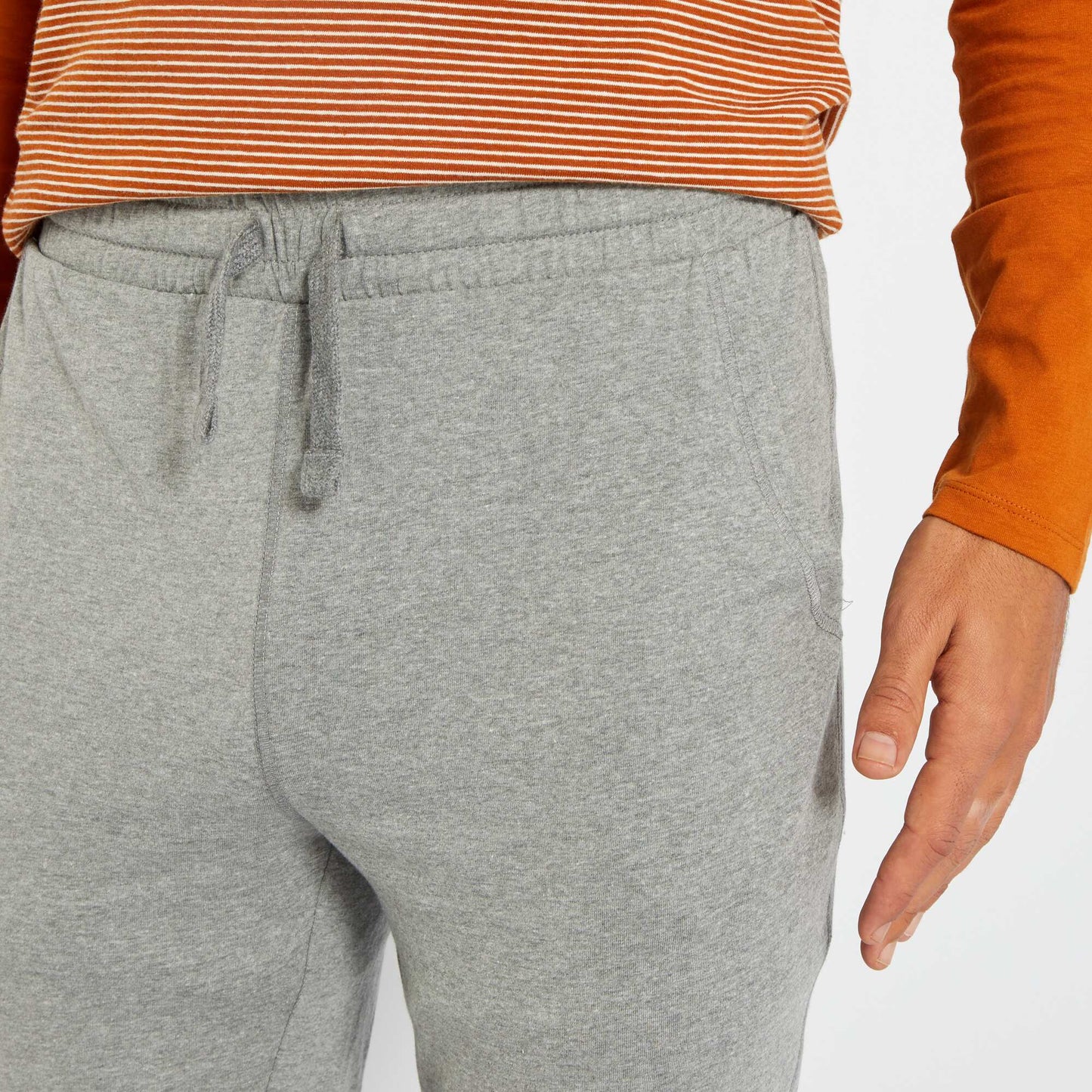 Pyjama long en jersey - 2 pi ces Gris/Orang fonc