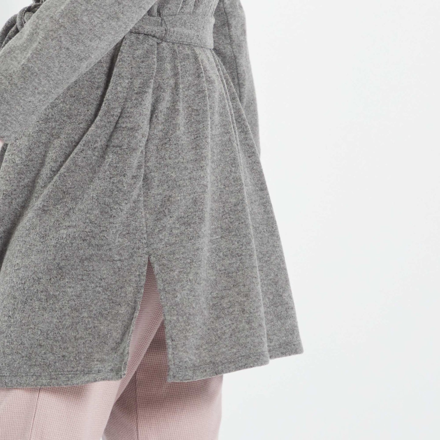 Peignoir maille douce Gris fonc