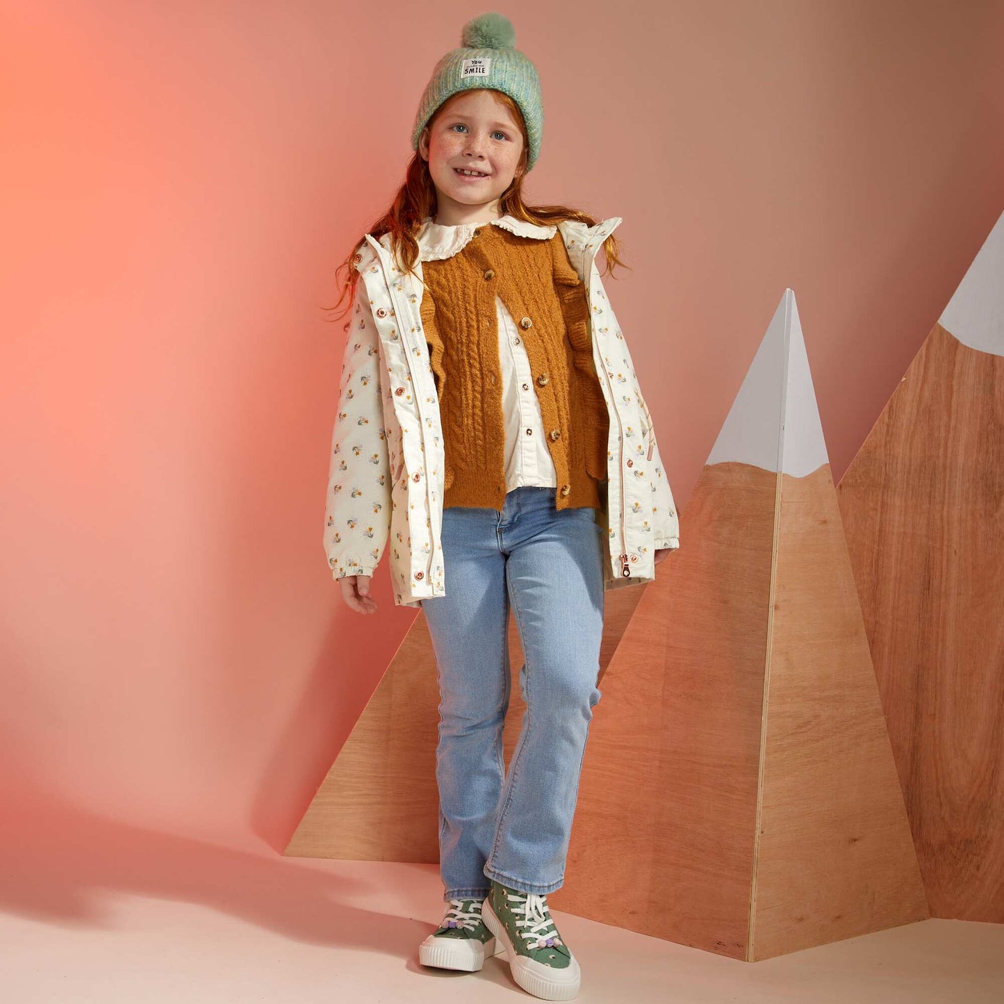 Pantalon en denim flare stretch Bleu