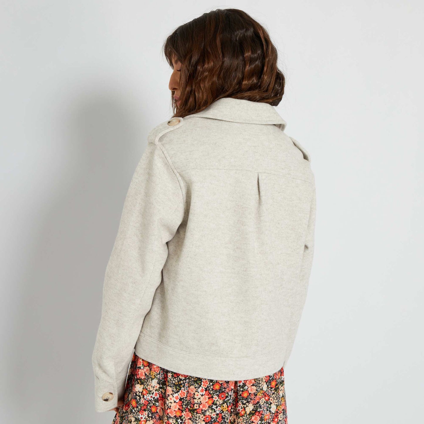 Veste en lainage beige