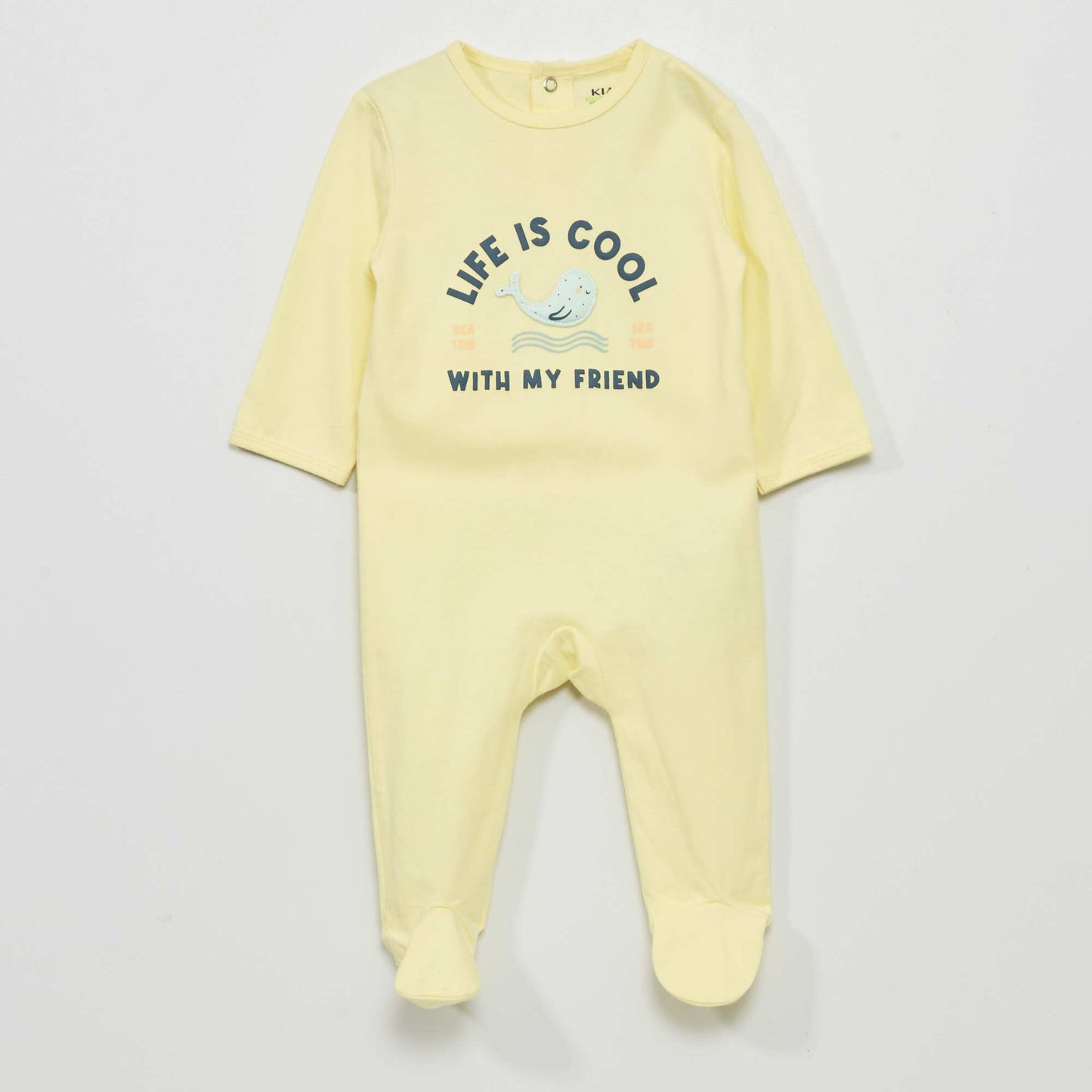 Pyjama en jersey avec imprim Jaune