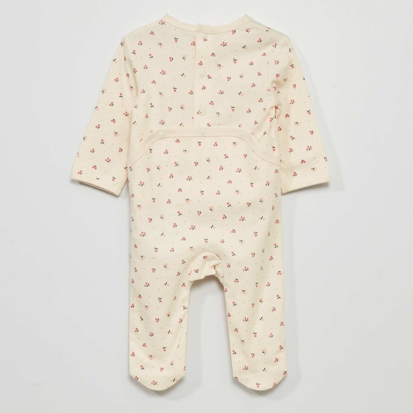 Pyjama en jersey avec imprim Blanc 'fleurs'