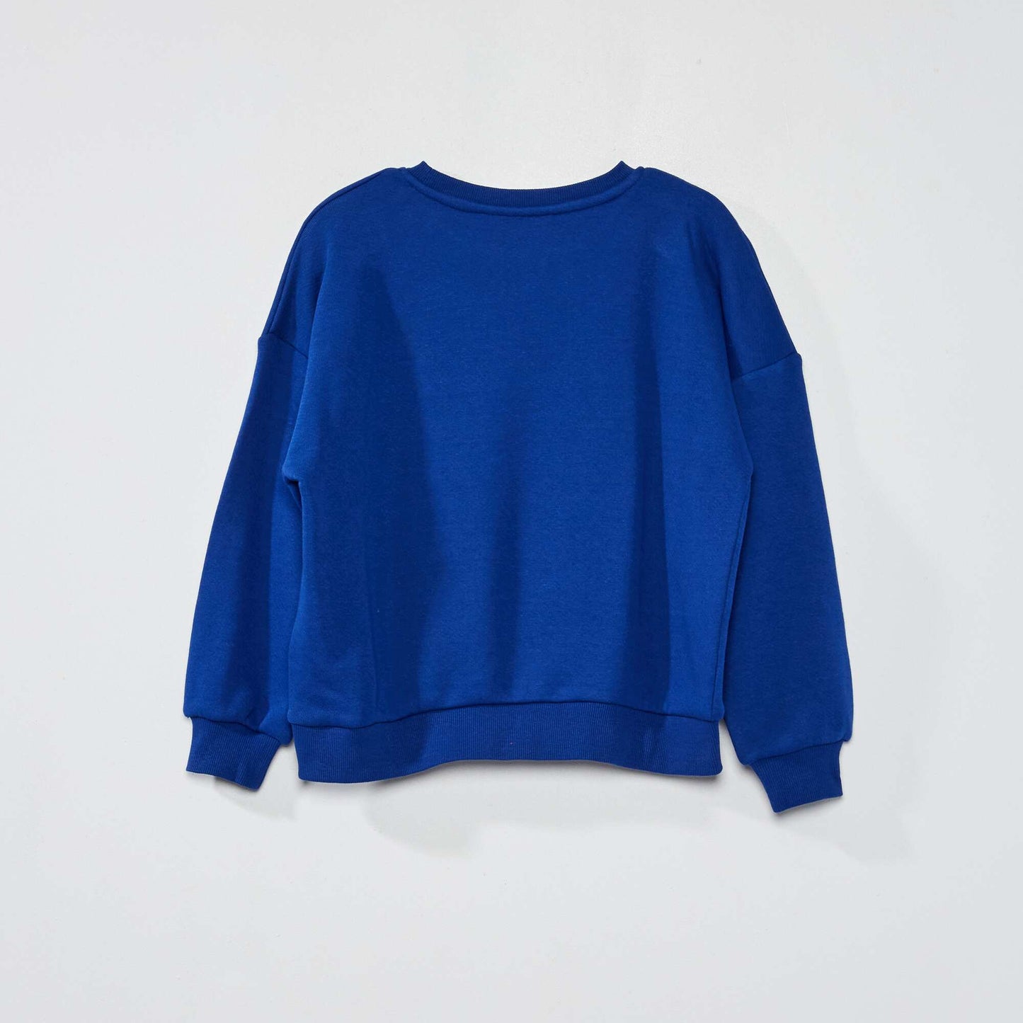 Sweat avec broderie devant Bleu