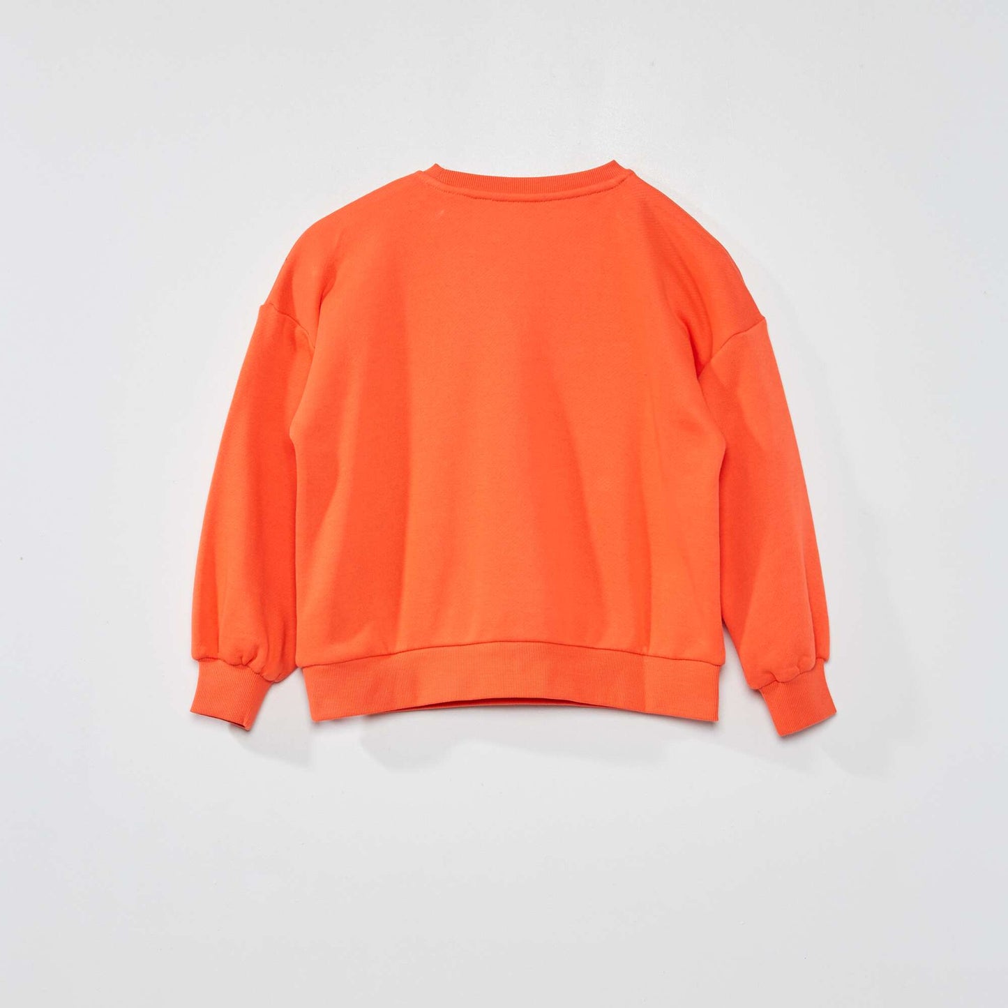 Sweat avec broderie devant Orange
