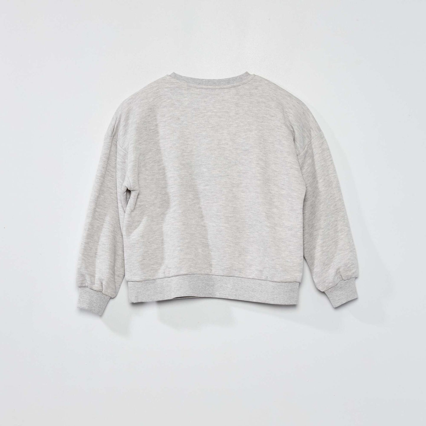 Sweat avec broderie devant Gris