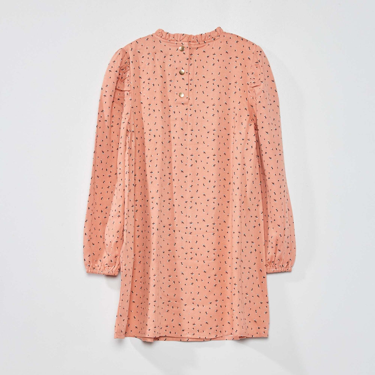 Robe mi-longue imprim e fantaisie Rose fonc