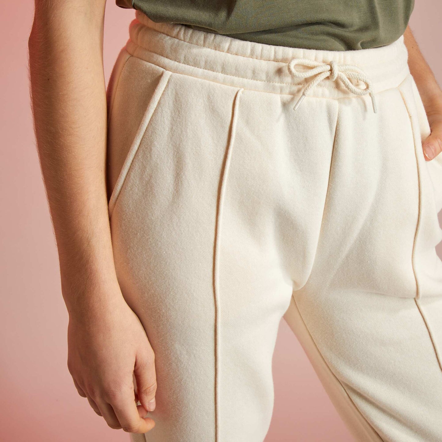 Pantalon de sport en molleton Beige