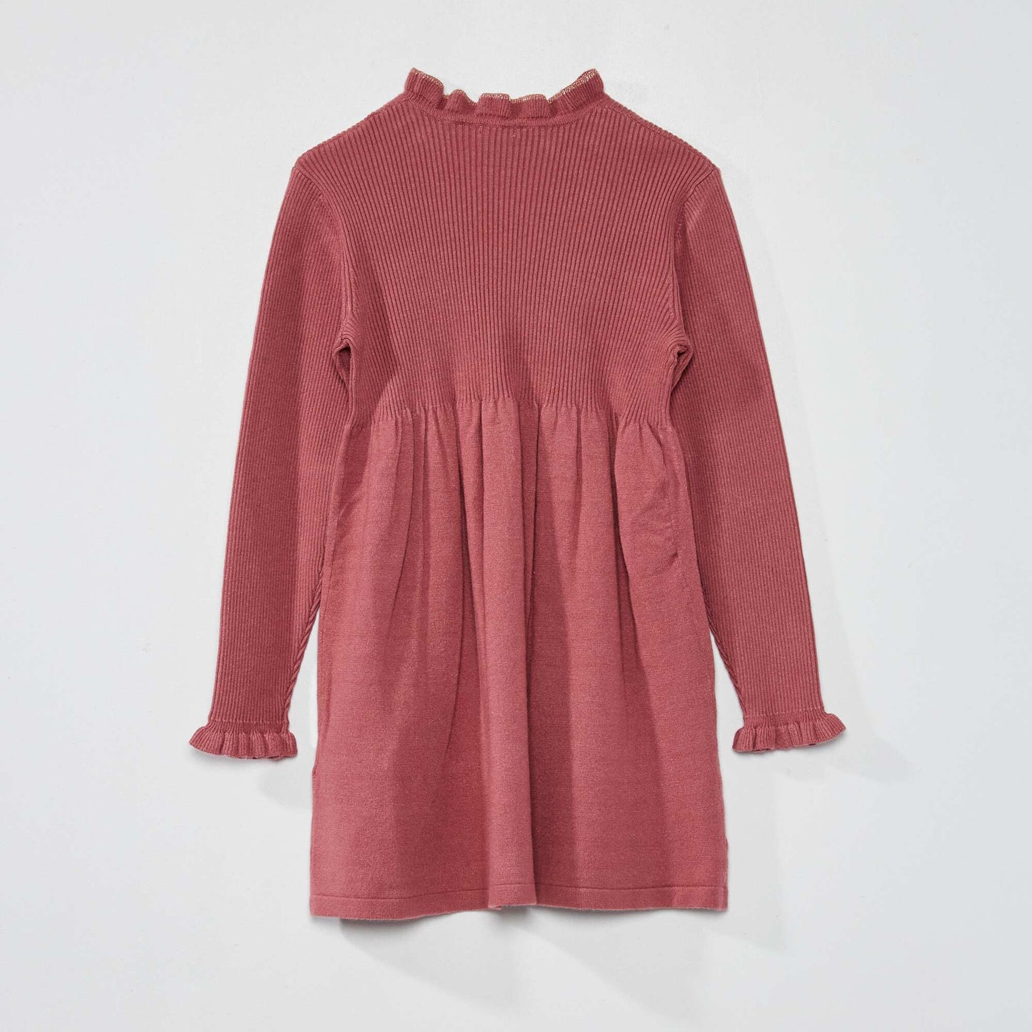 Robe en maille c tel e Rose fonc