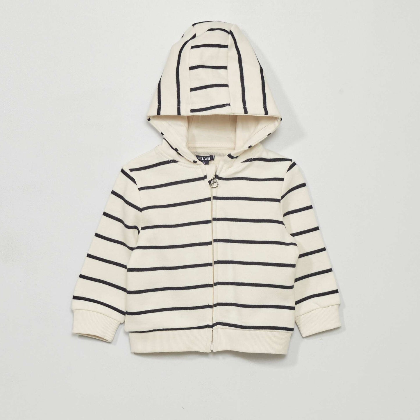 Sweat zipp en molleton Blanc