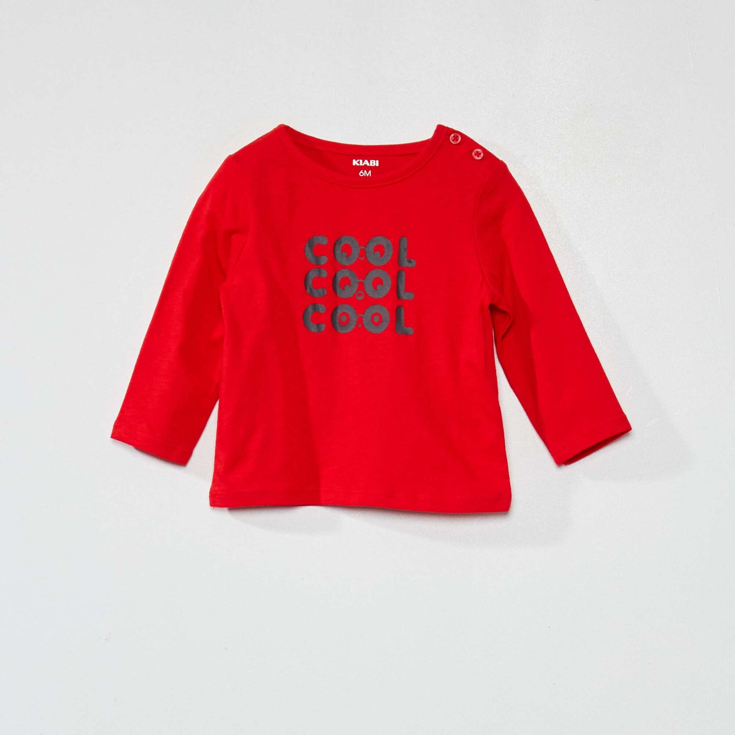 T-shirt manches longues imprim Rouge
