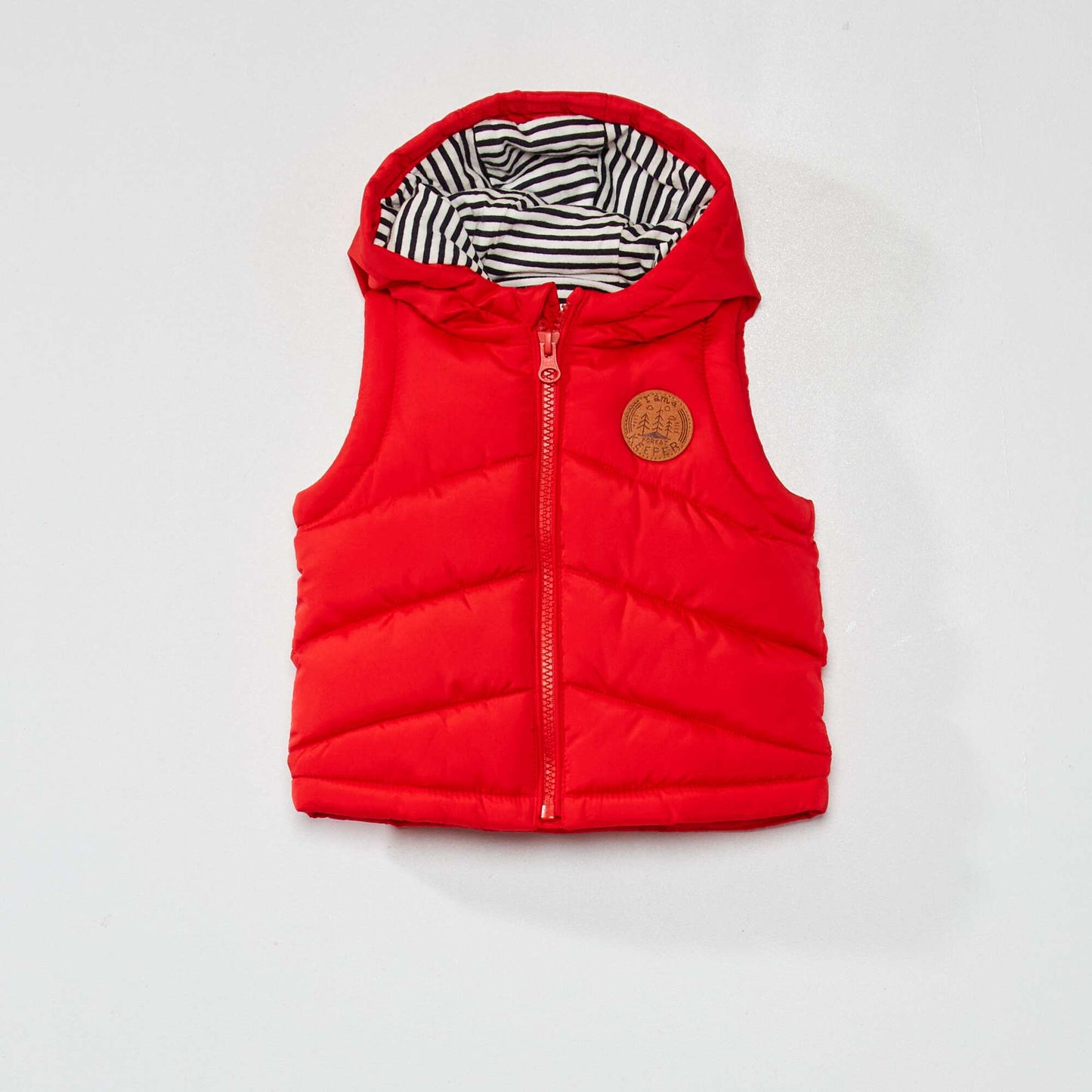 Doudoune matelass e sans manches rouge