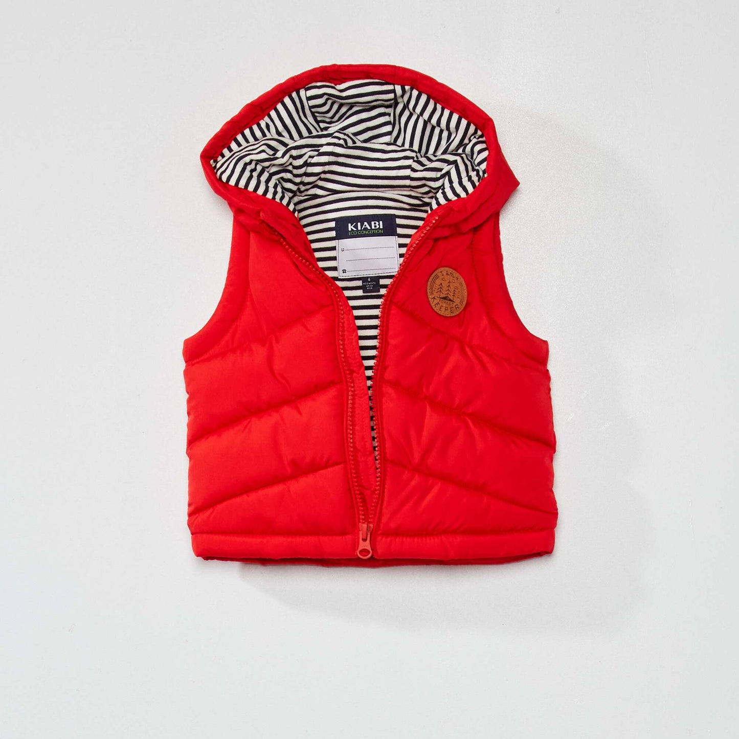 Doudoune matelass e sans manches rouge