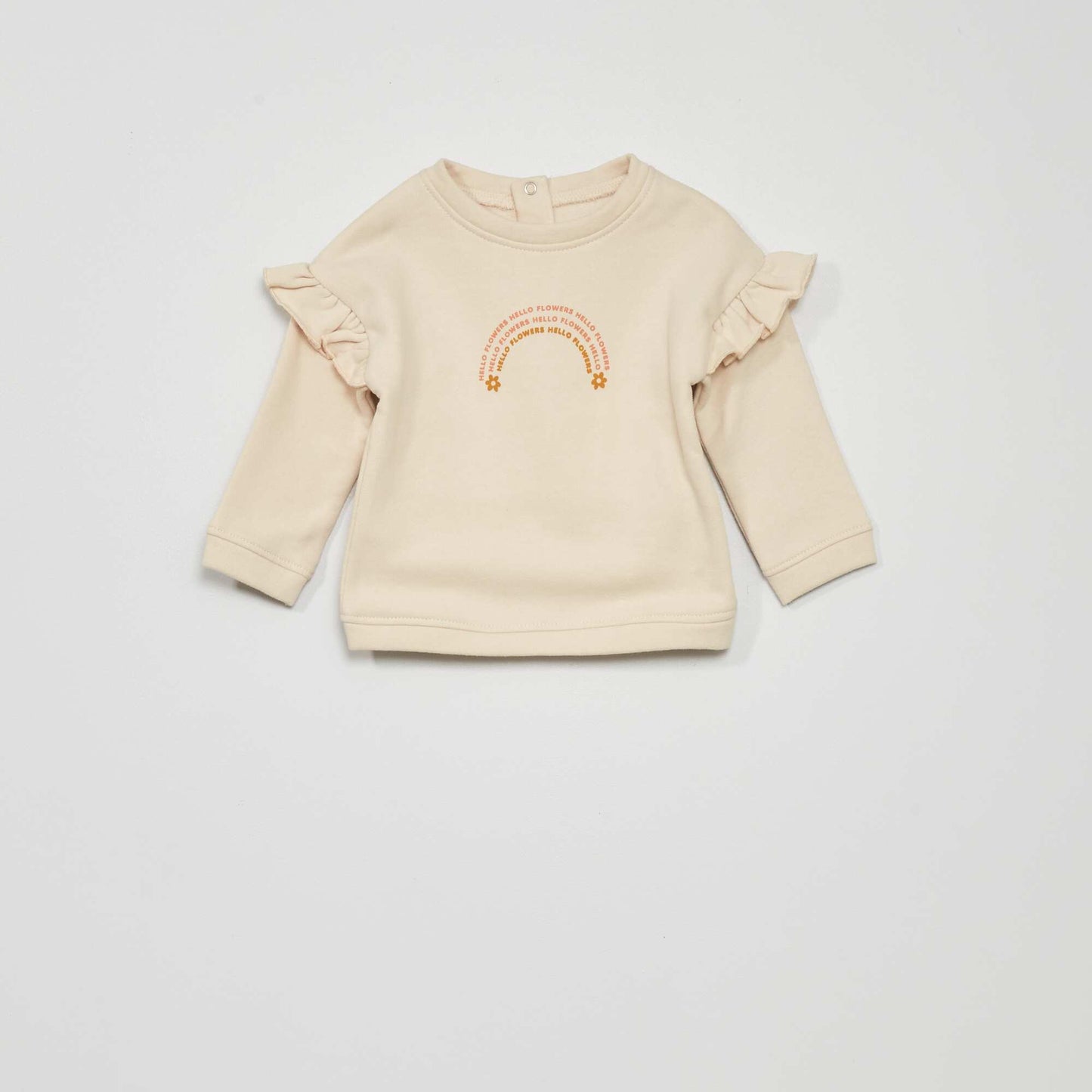 Ensemble sweat en molleton + legging - 2 pi ces Blanc/rose