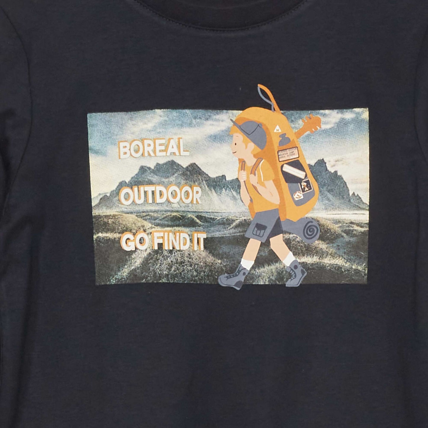 T-shirt manches longues imprim Bleu