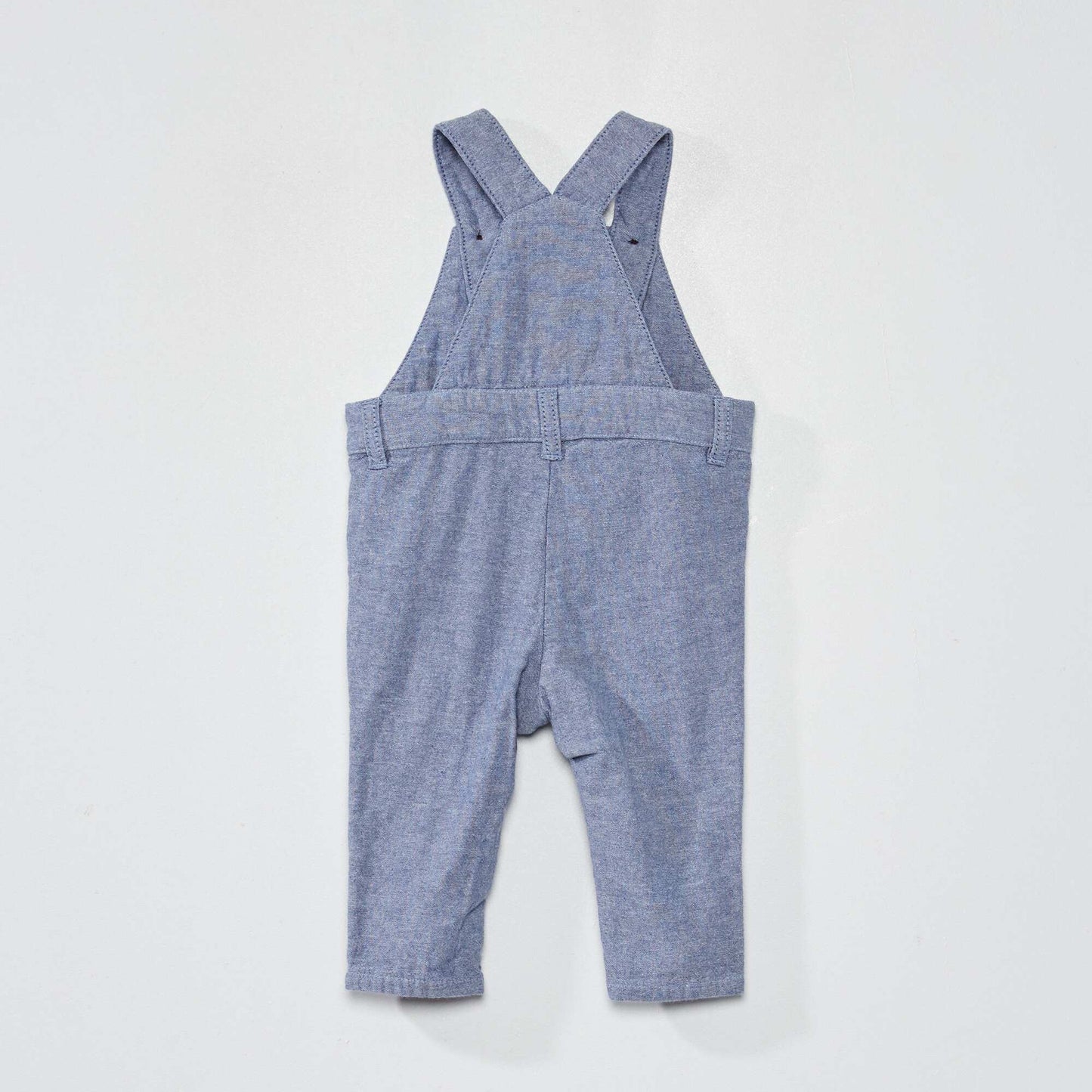 Ensemble salopette + polo Bleu/blanc