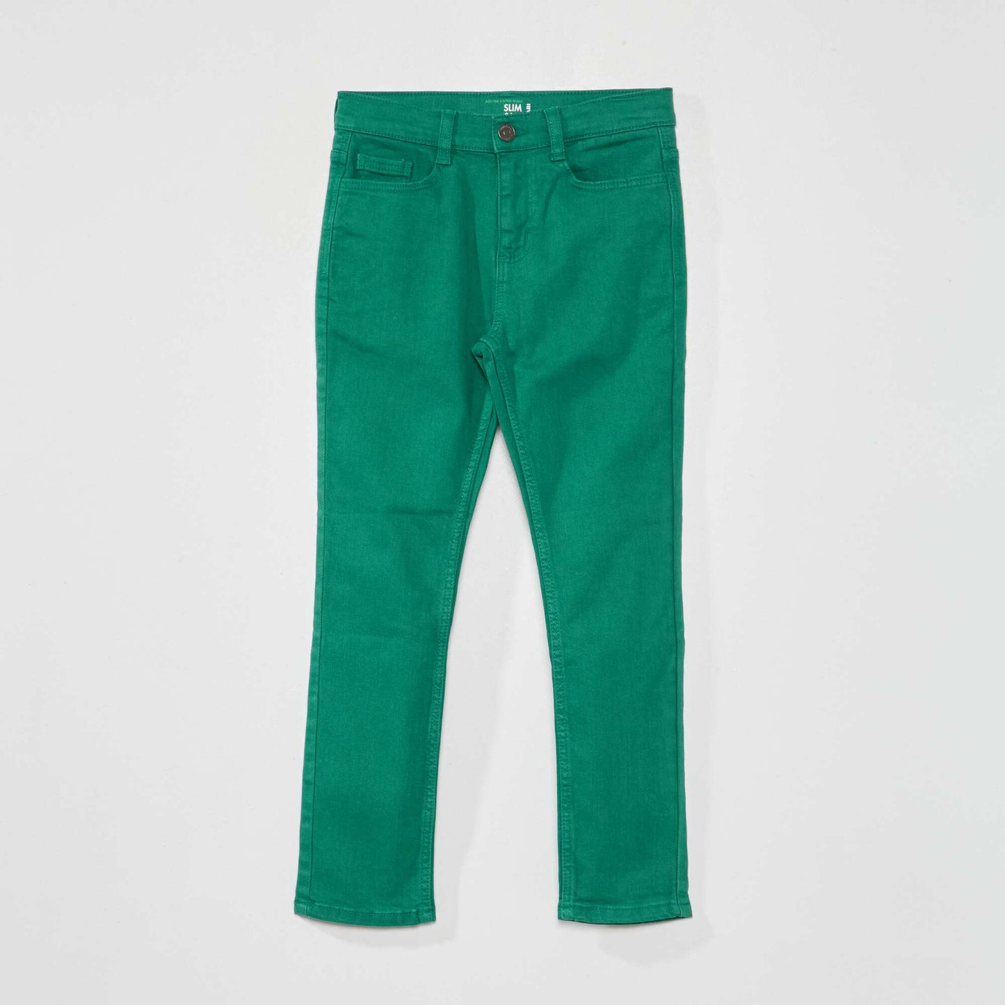 Jean slim 5 poches Vert