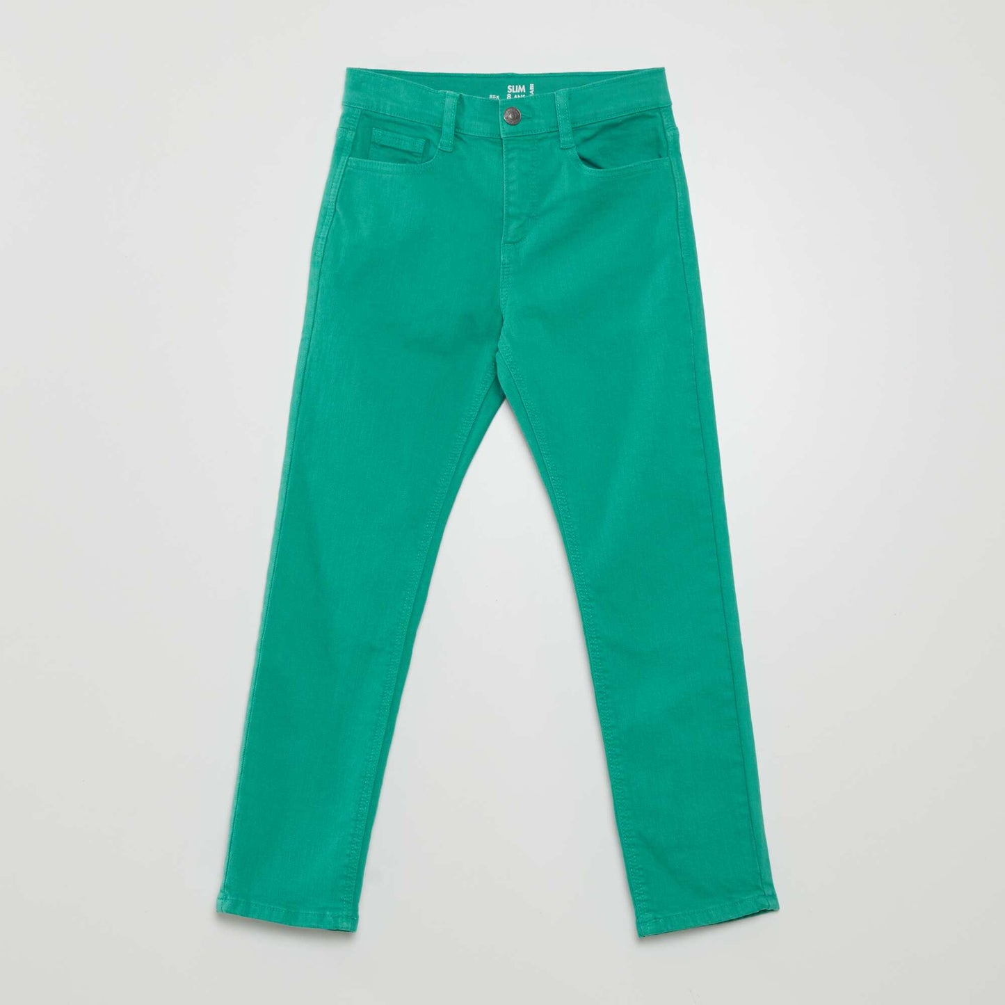 Jean slim 5 poches Vert