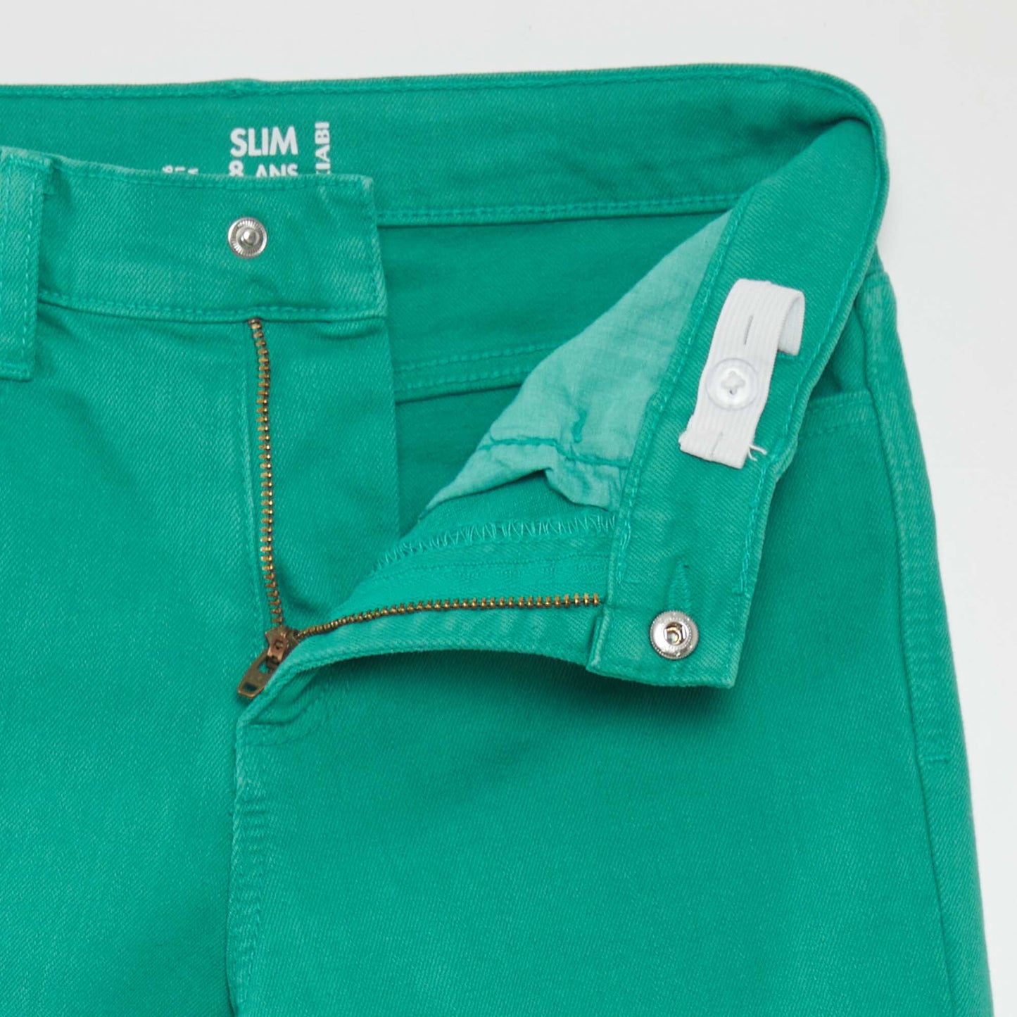 Jean slim 5 poches Vert