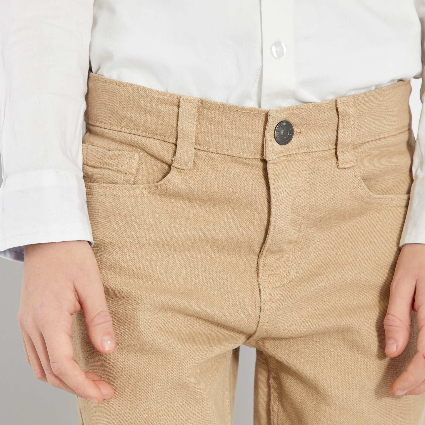 Jean slim 5 poches Beige