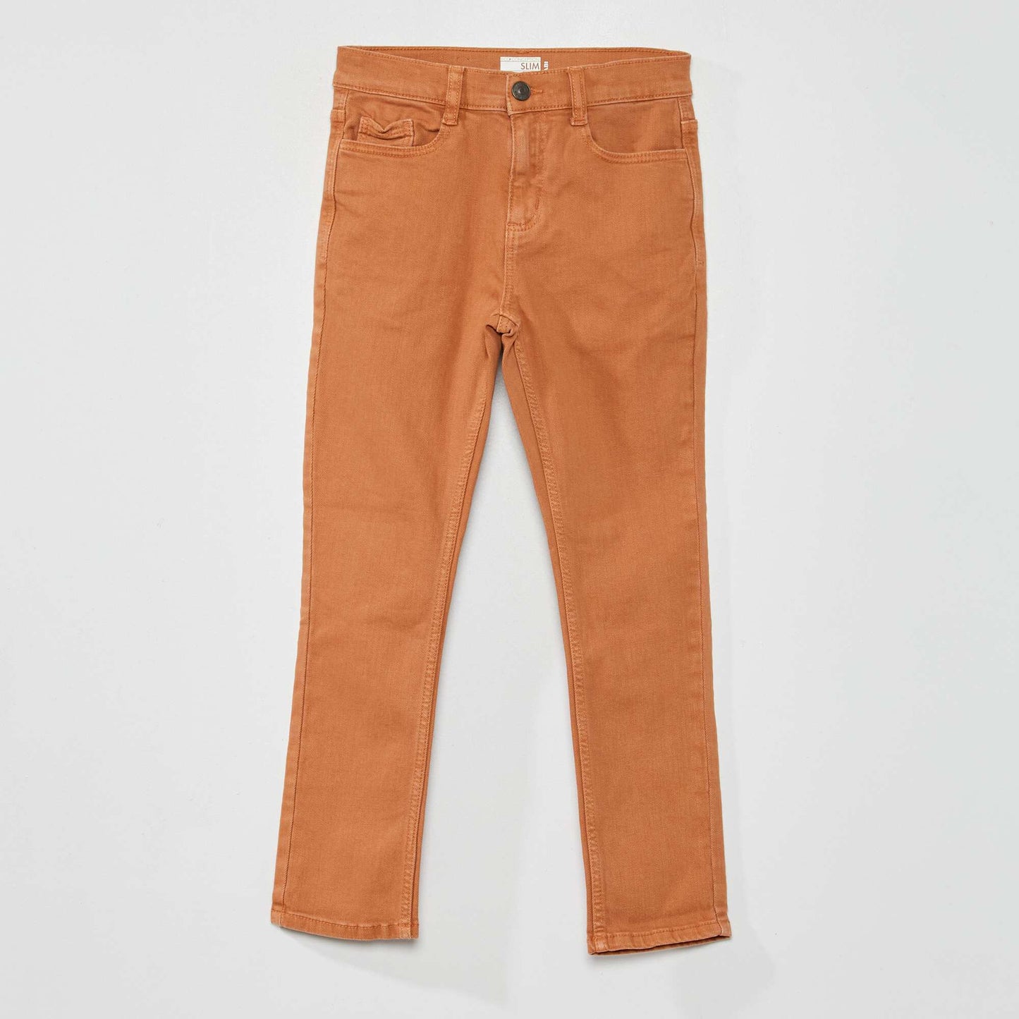 Jean slim 5 poches Marron
