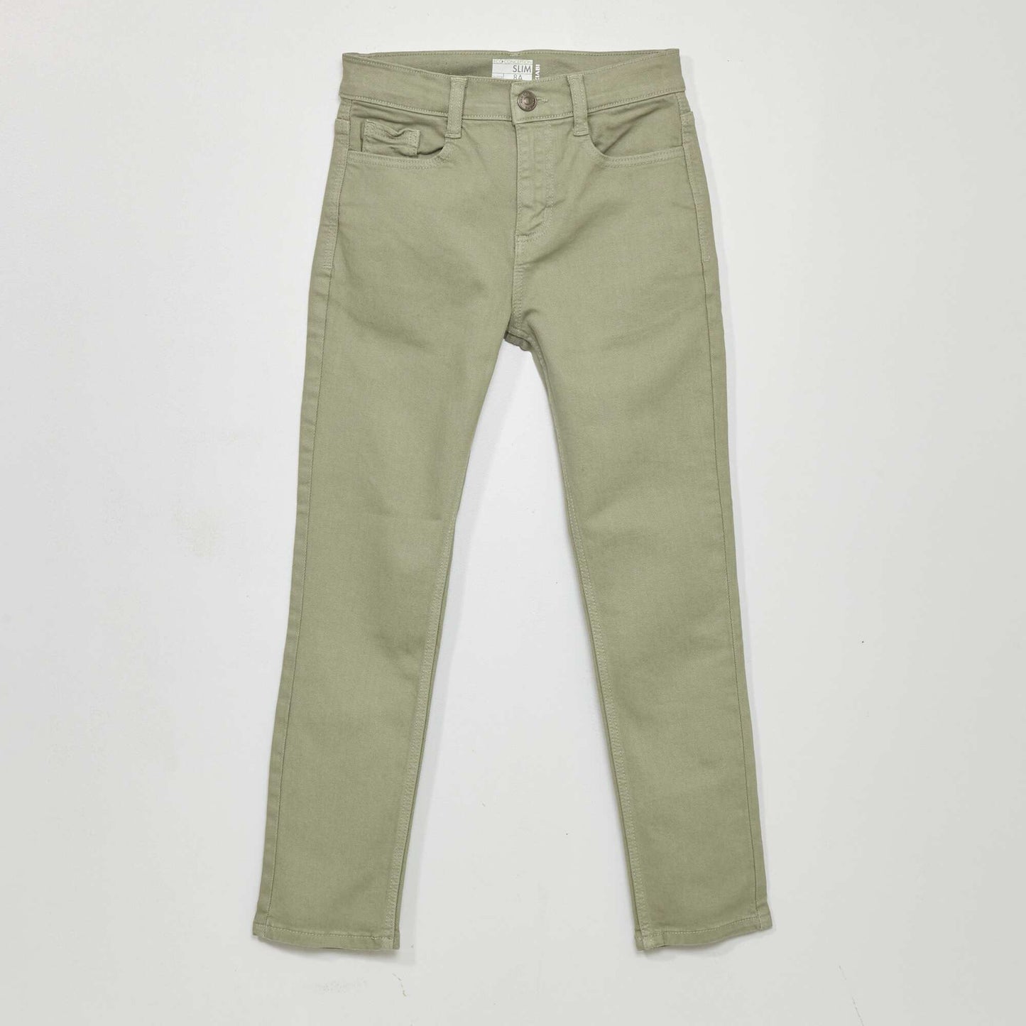 Jean slim 5 poches Gris vert