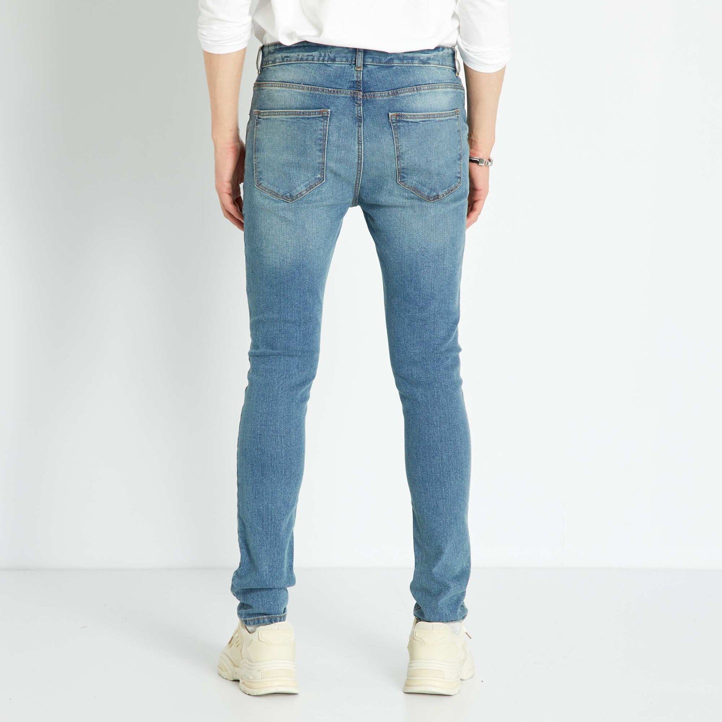 Jean skinny stretch - 5 poches stone used