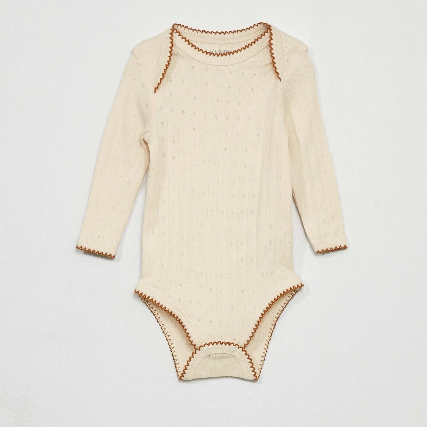 Lot de 2 bodies en coton Blanc/beige