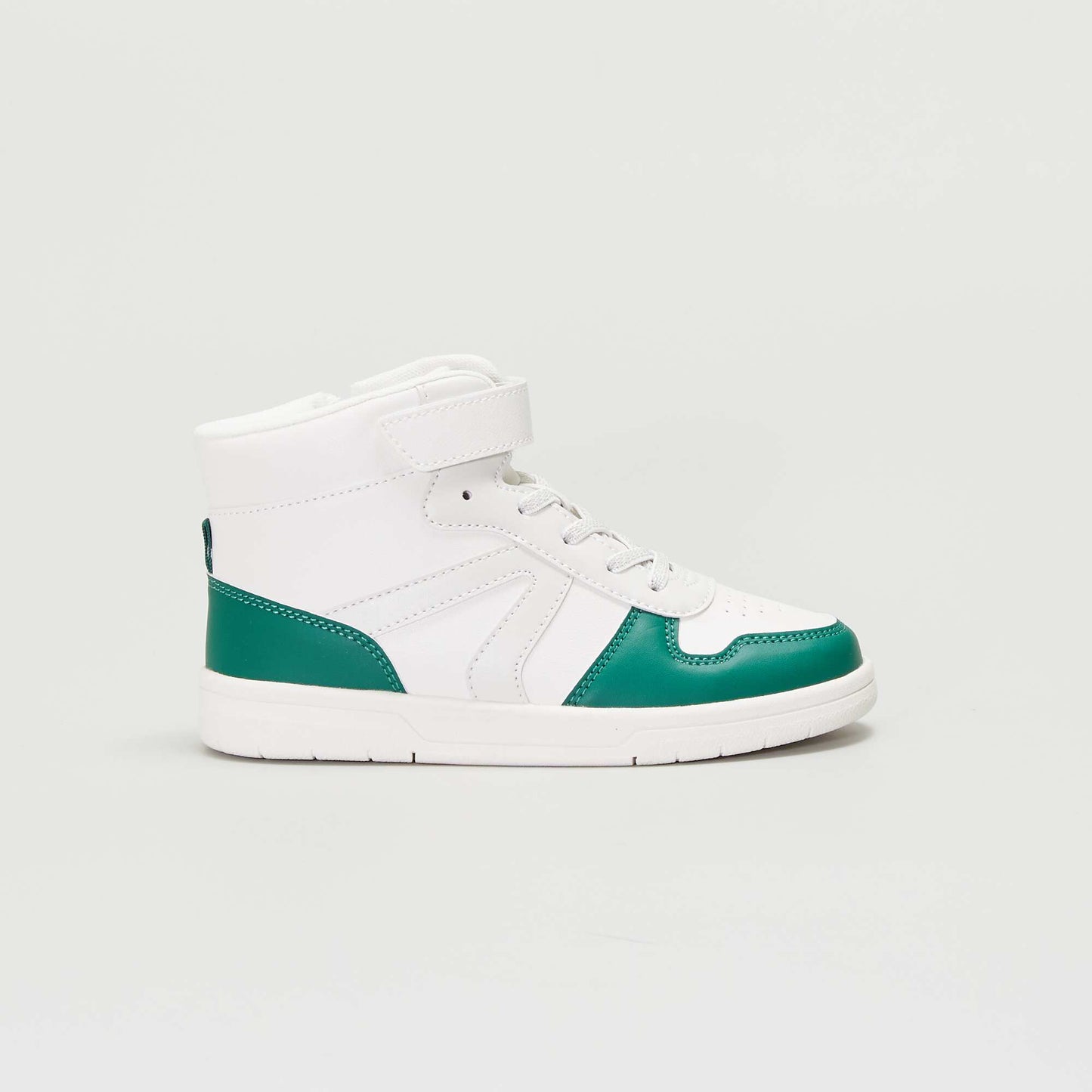 Baskets montantes tricolore - Mixtes Blanc/vert