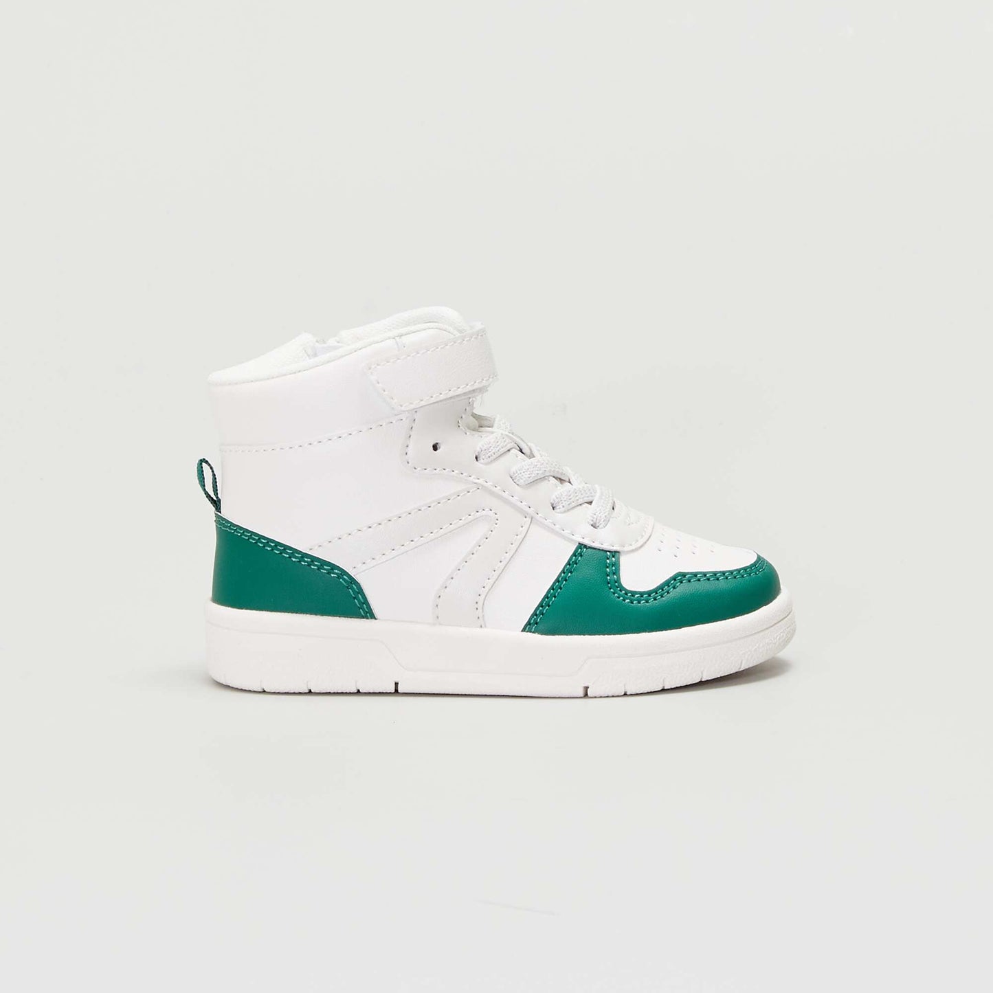 Baskets montantes tricolore - Mixte Blanc/vert