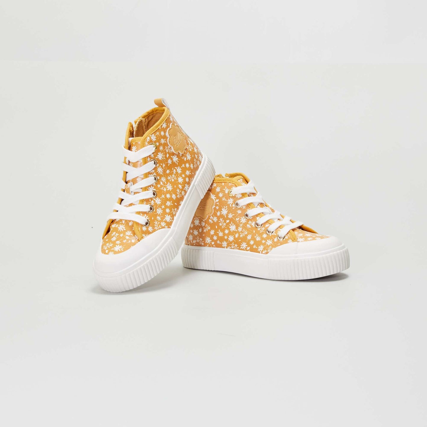 Baskets hautes motif Jaune