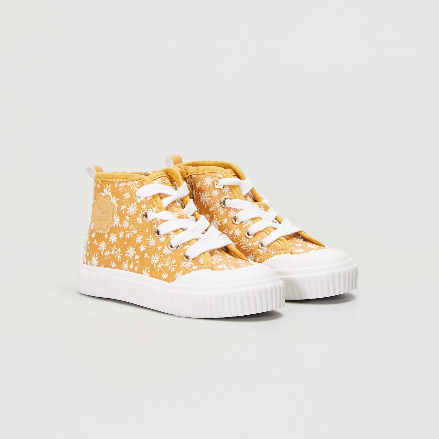 Baskets hautes fleuries Jaune