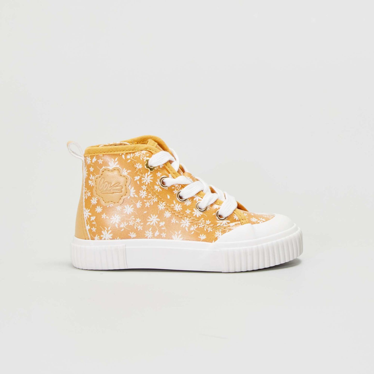 Baskets hautes fleuries Jaune