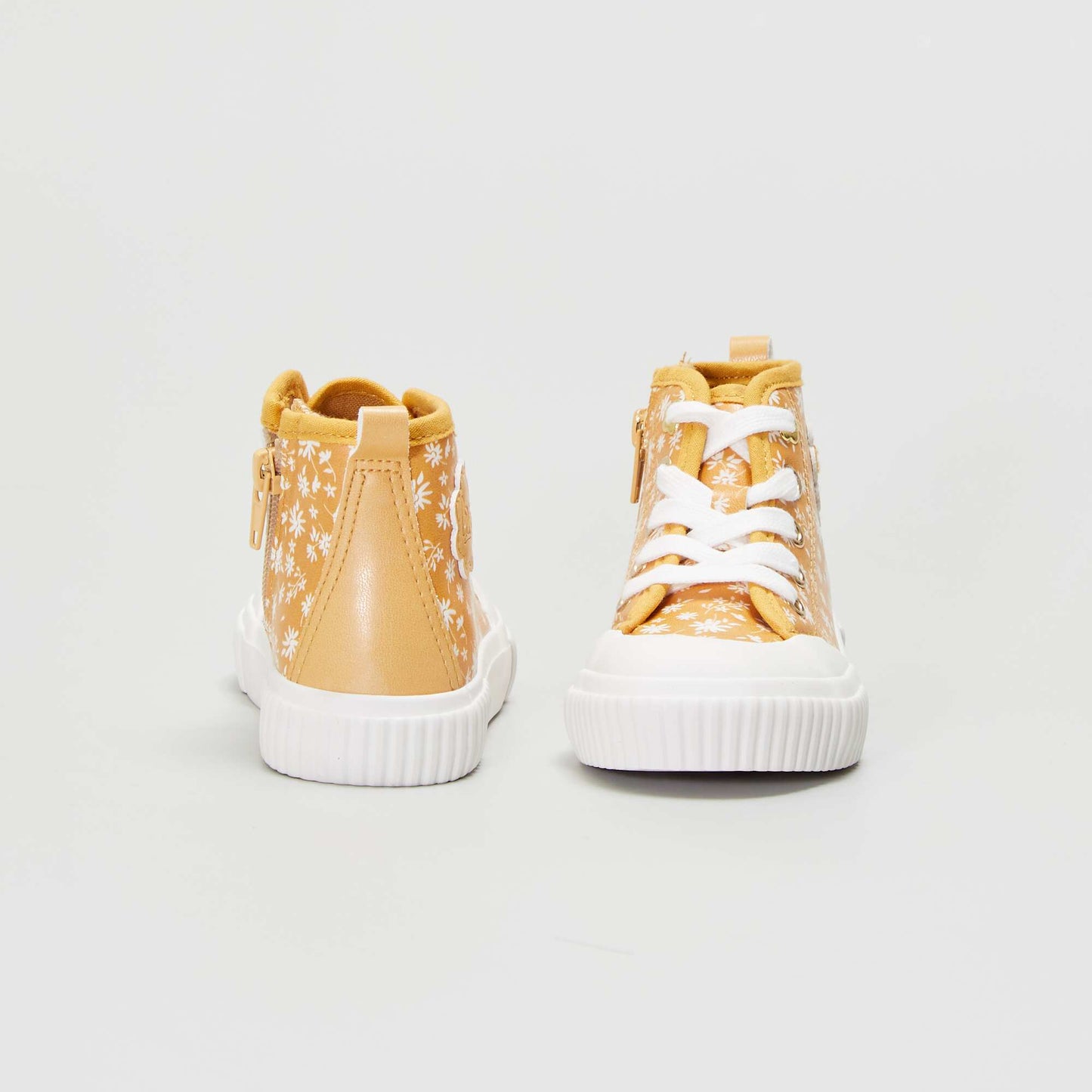 Baskets hautes fleuries Jaune