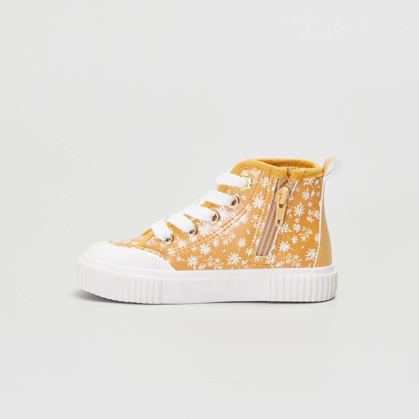 Baskets hautes fleuries Jaune