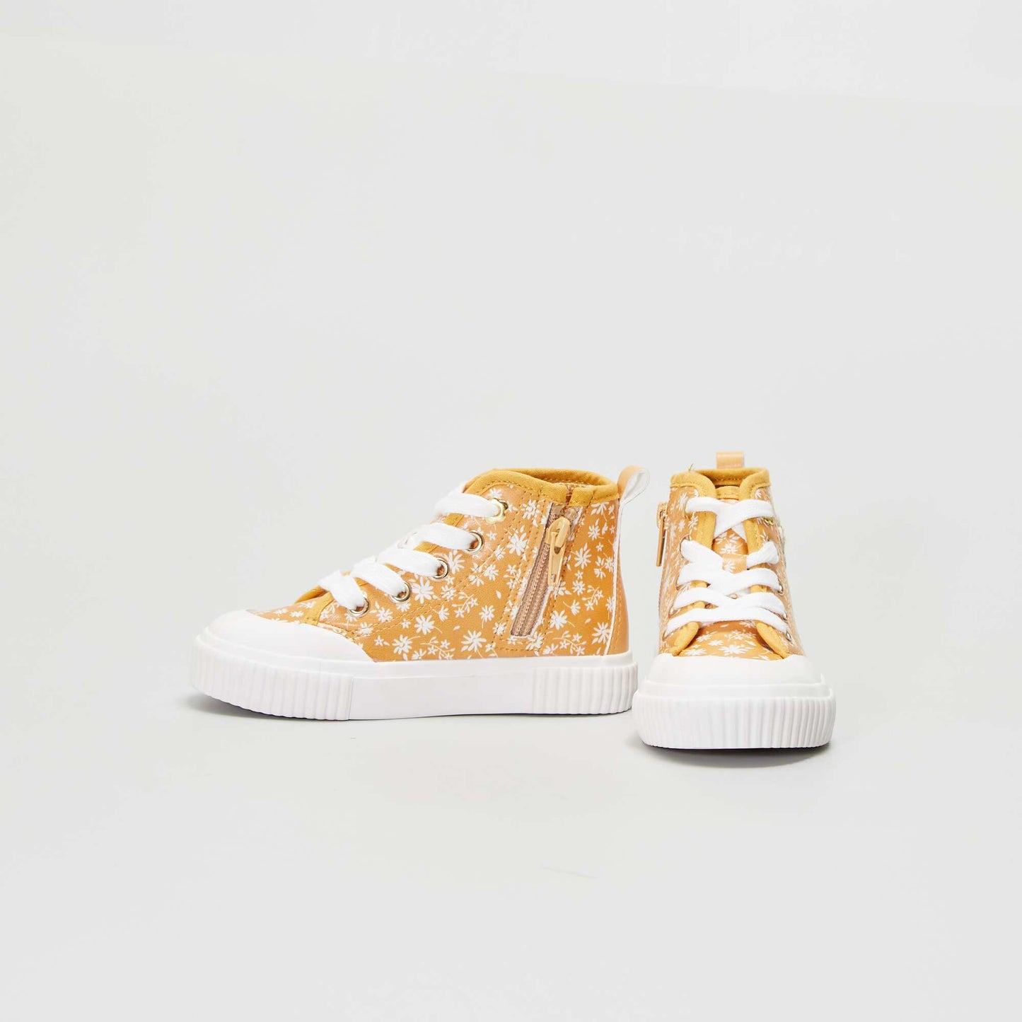 Baskets hautes fleuries Jaune
