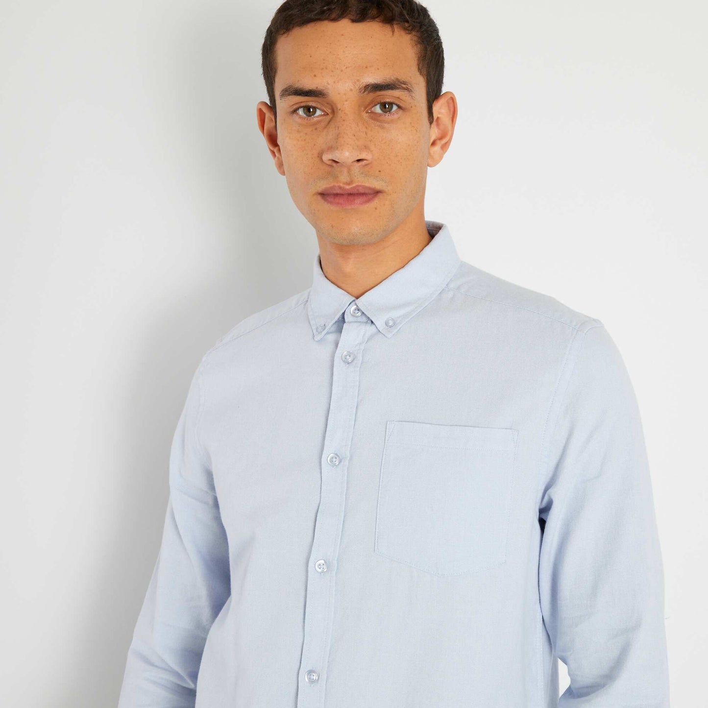 Chemise regular coton oxford Bleu
