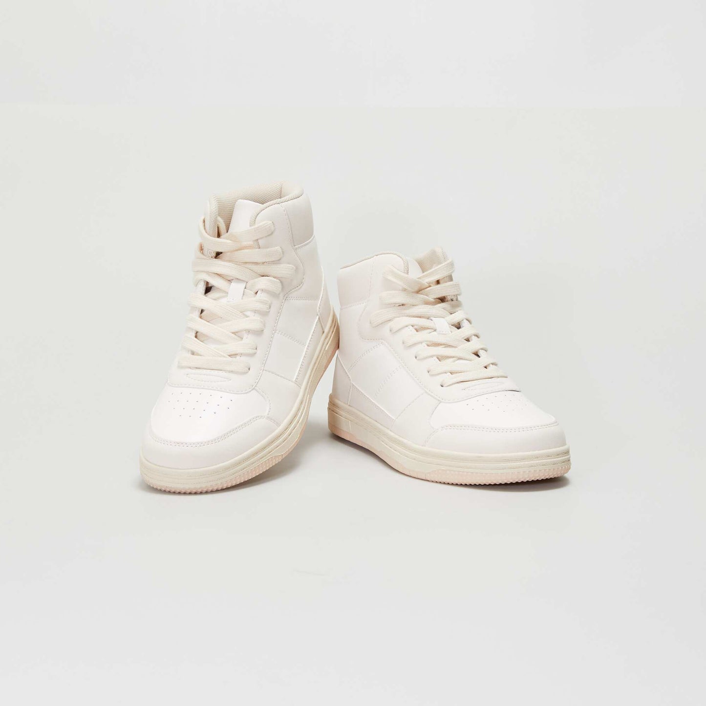 Baskets montantes Ecru