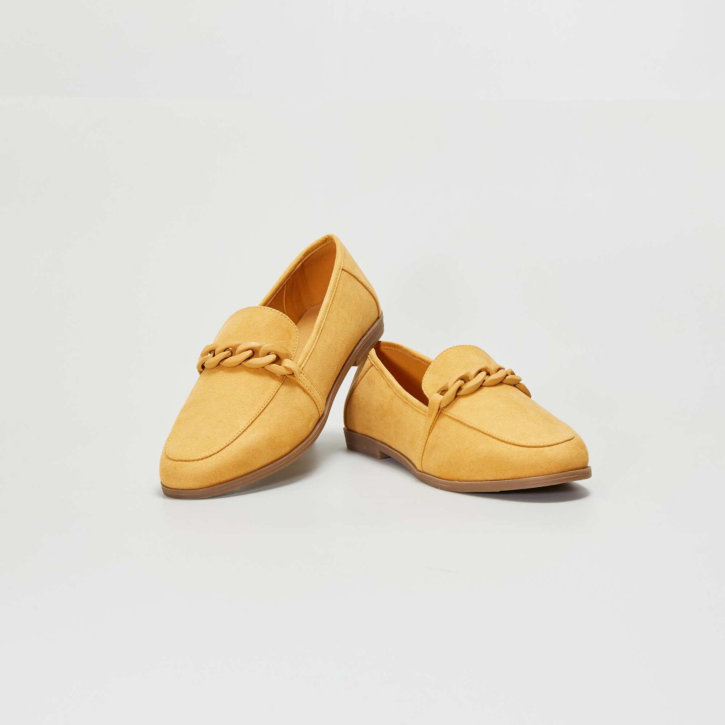 Mocassins en su dine color s Jaune