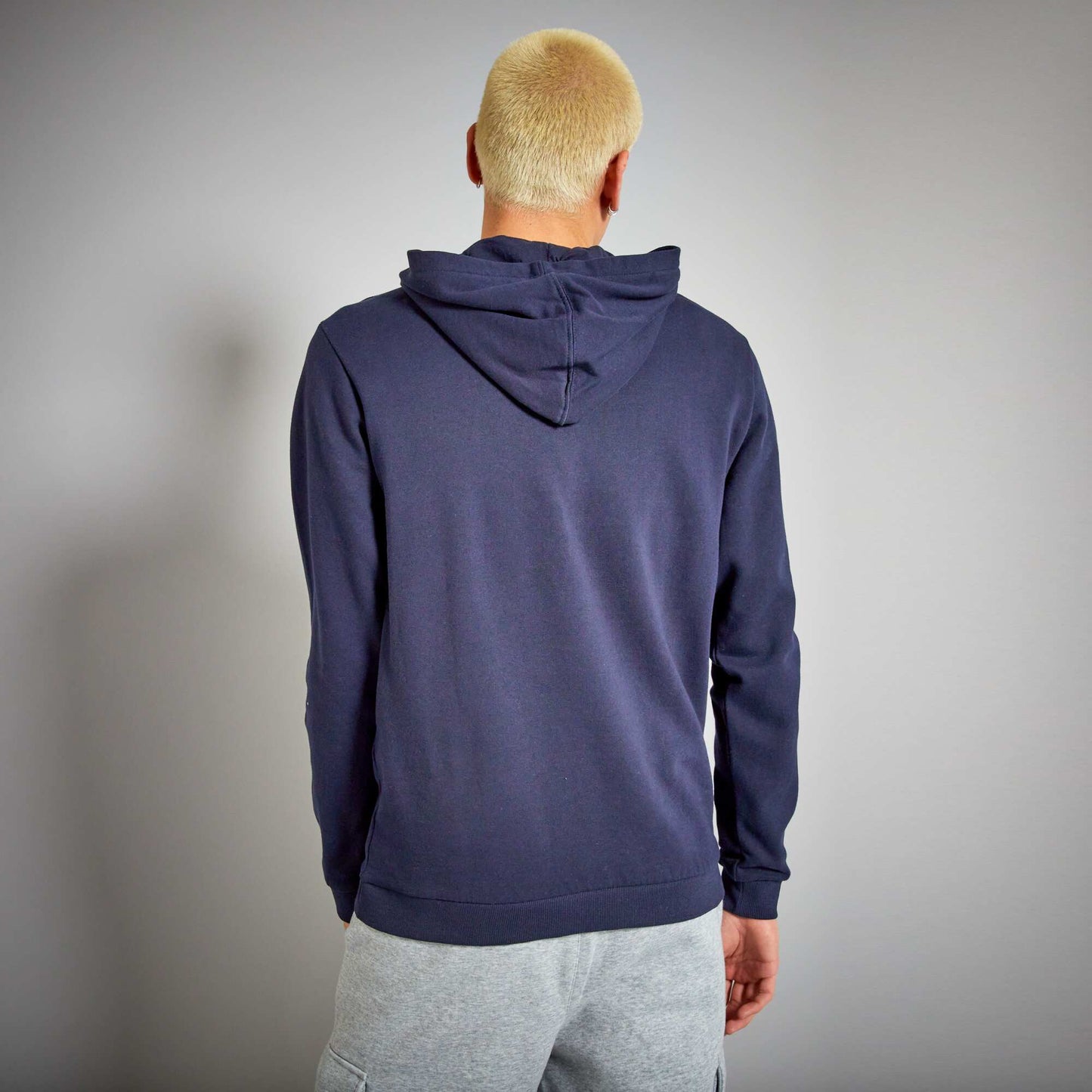 Sweat capuche imprim fantaisie marine seoul