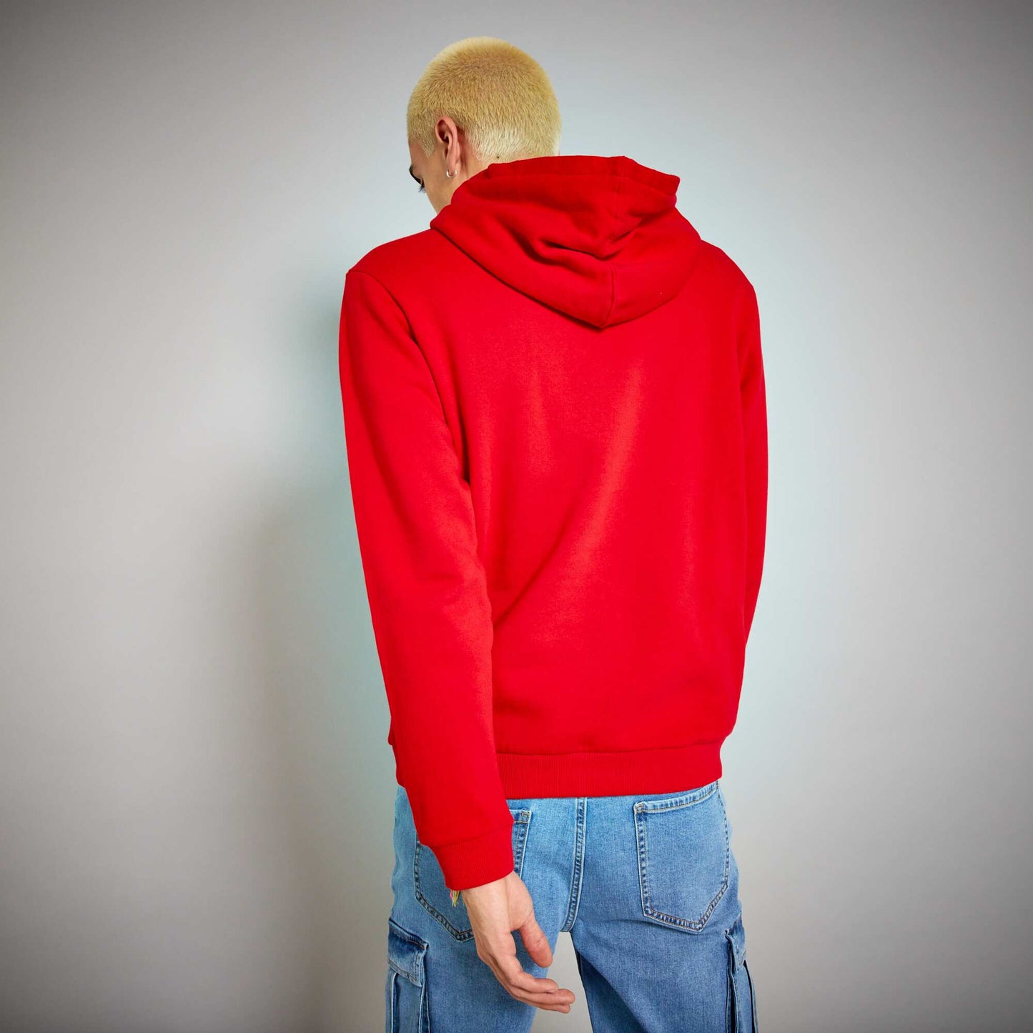 Sweat capuche imprim fantaisie Rouge